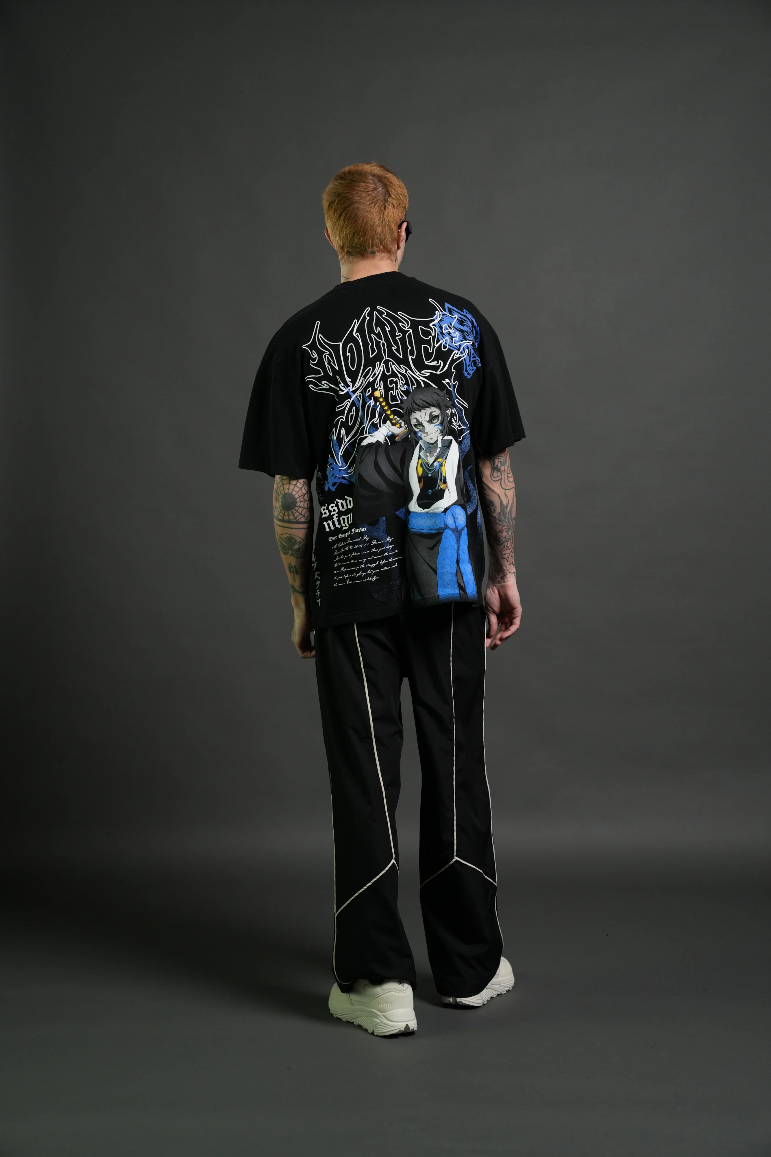 Relentless Premium Oversized Tee in Black - Image 6