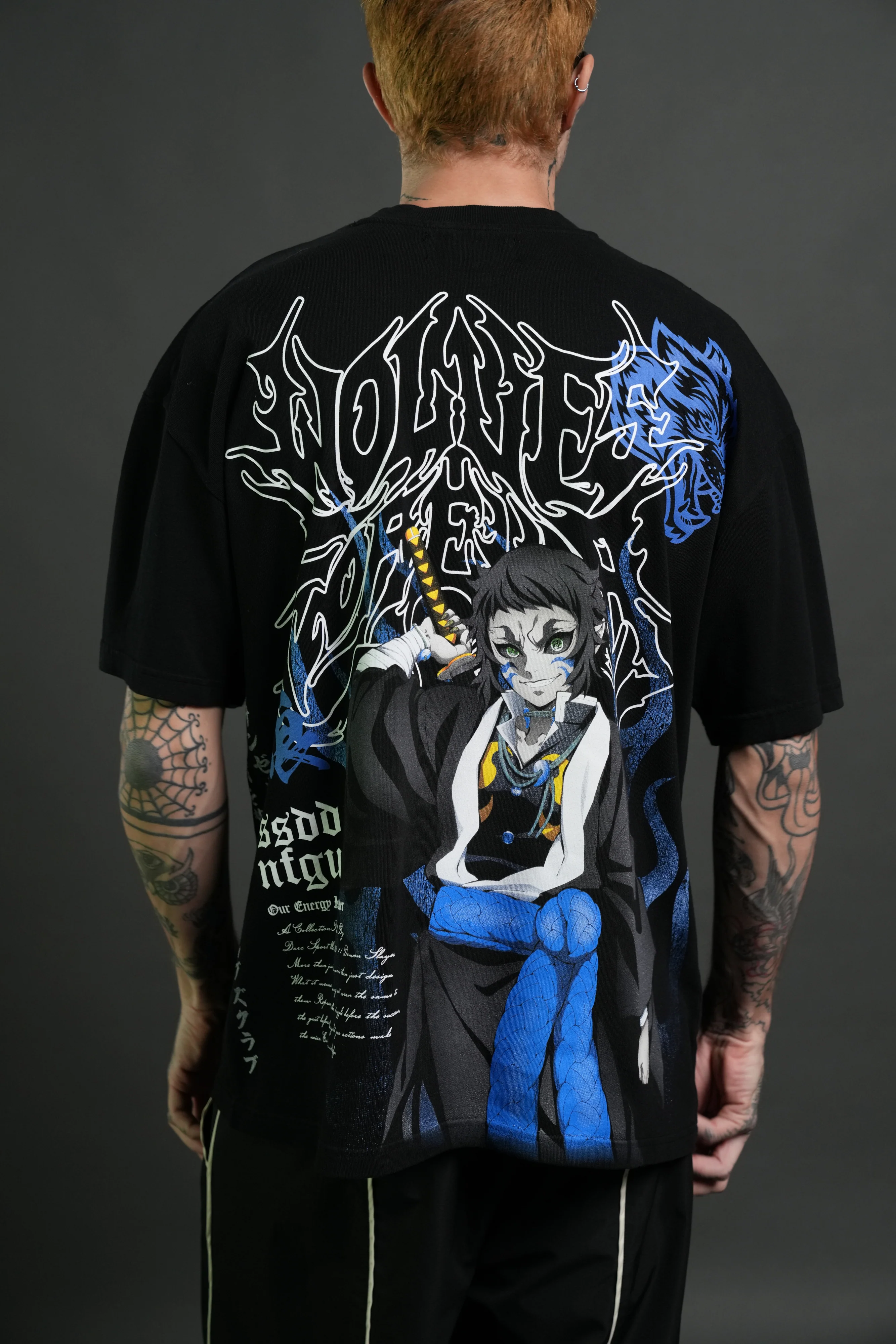 Relentless Premium Oversized Tee in Black - Image 8