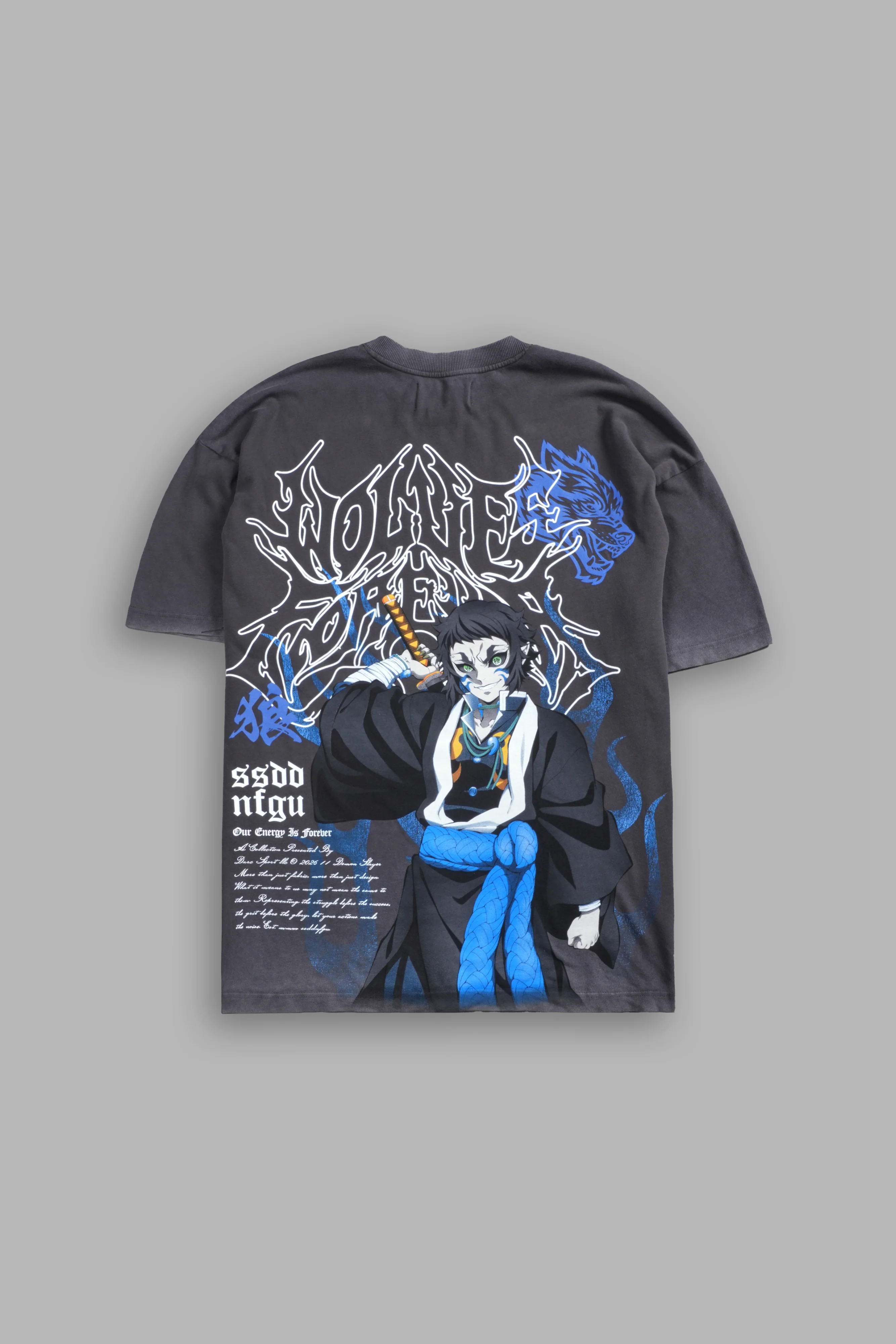 Relentless Premium Oversized Tee in Wolf Gray