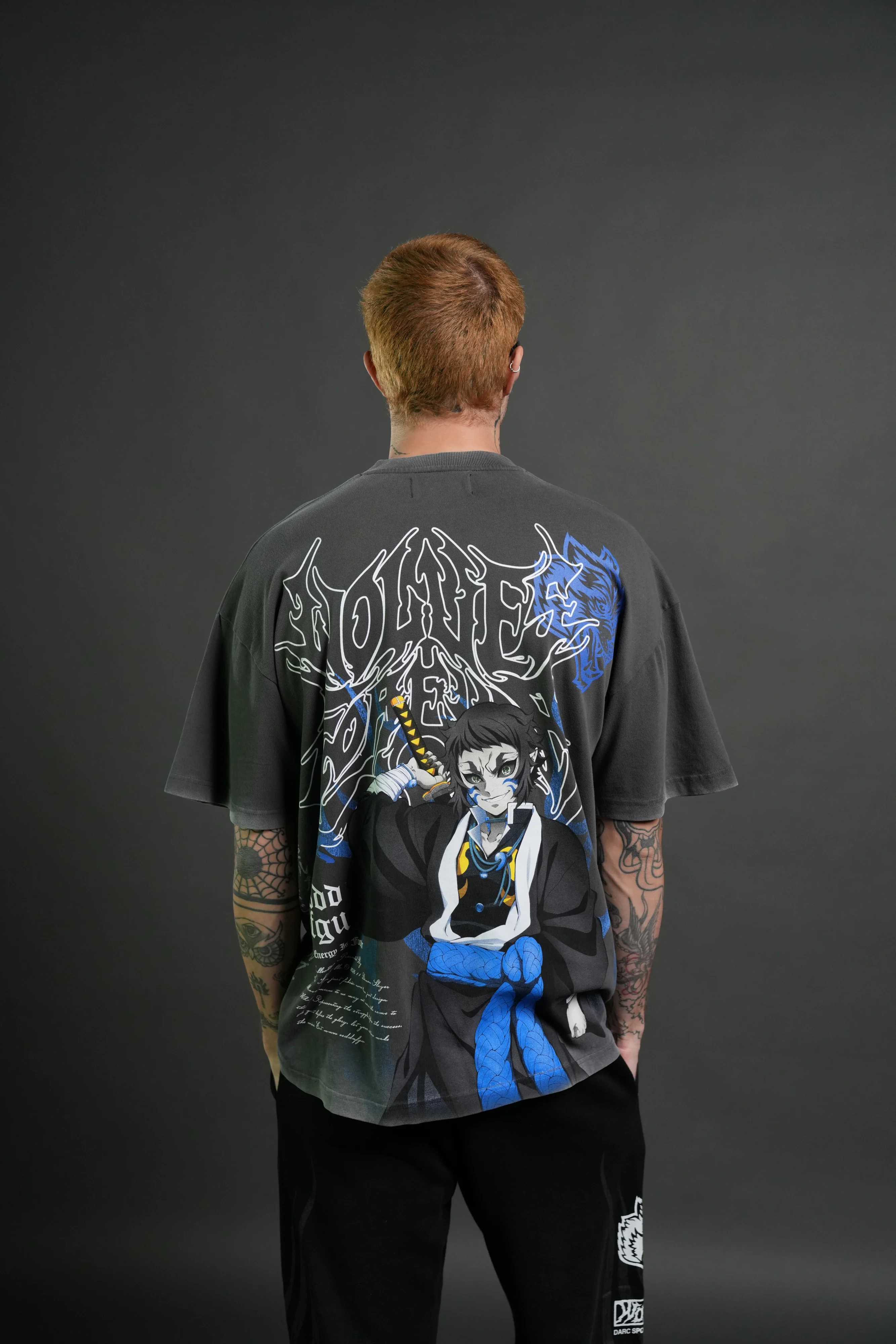 Relentless Premium Oversized Tee in Wolf Gray - Image 4