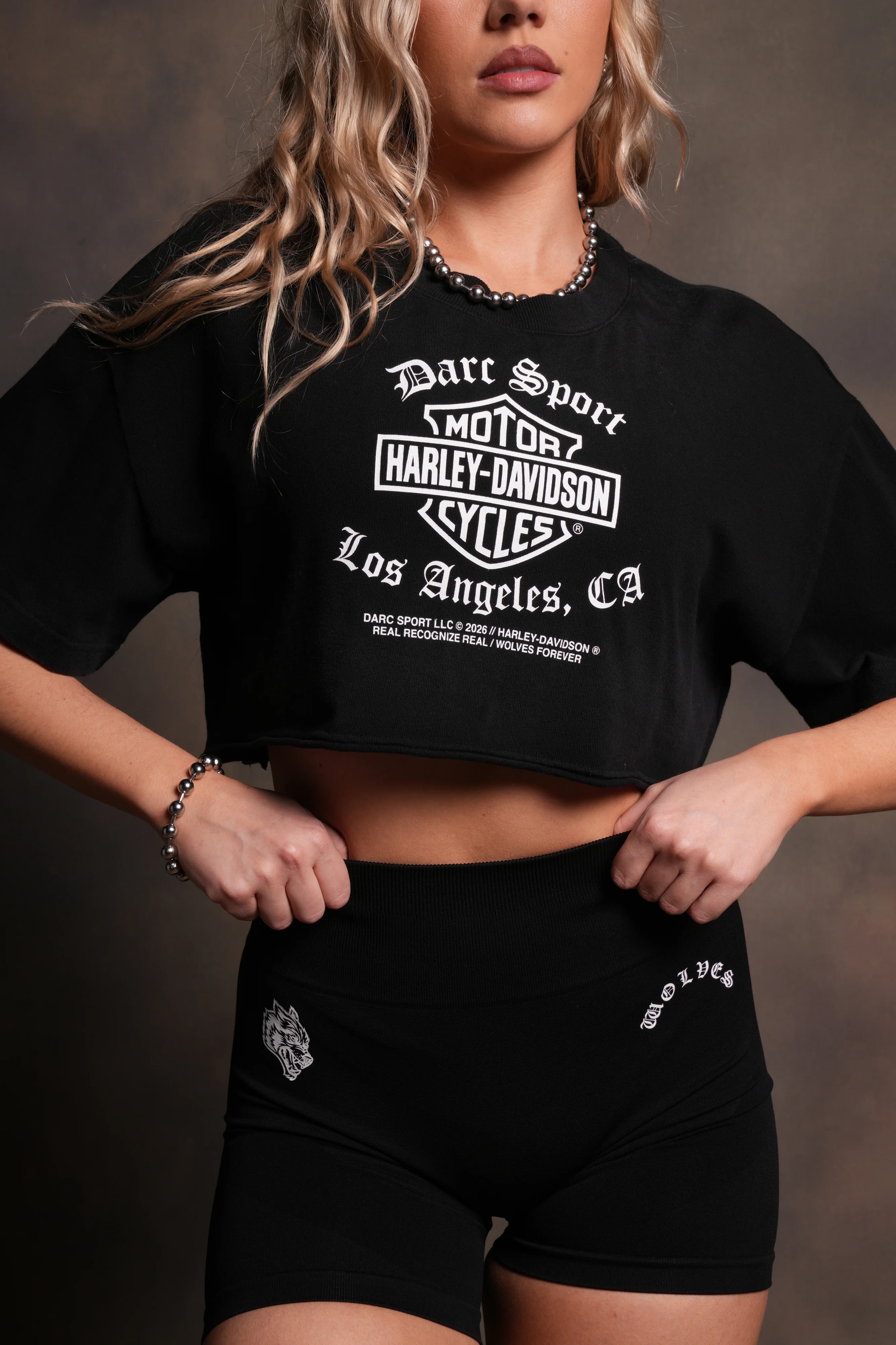 Ride for LA Ultra Crop Tee in Black Drift Wash - Image 3