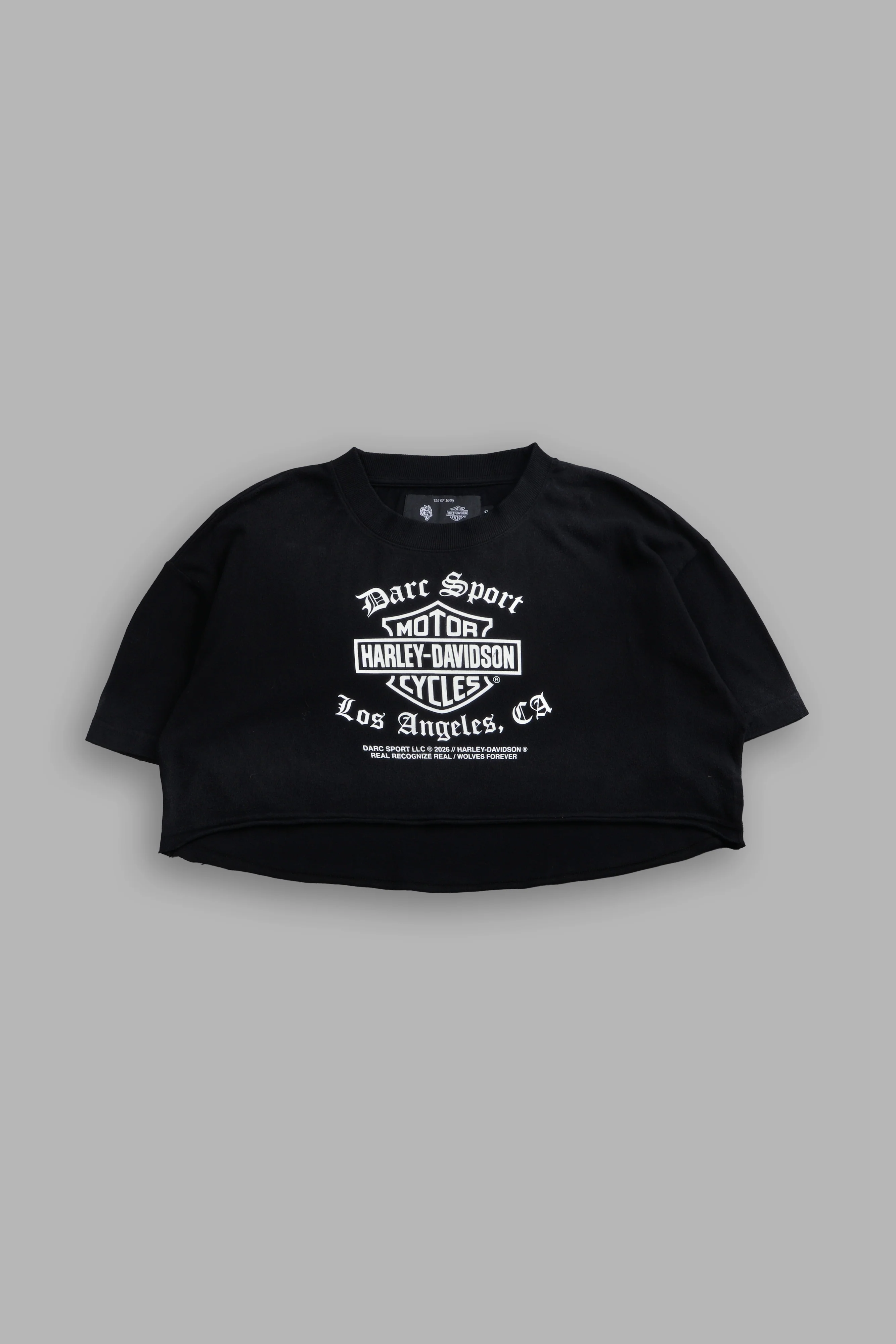 Ride for LA Ultra Crop Tee in Black Drift Wash - Image 4