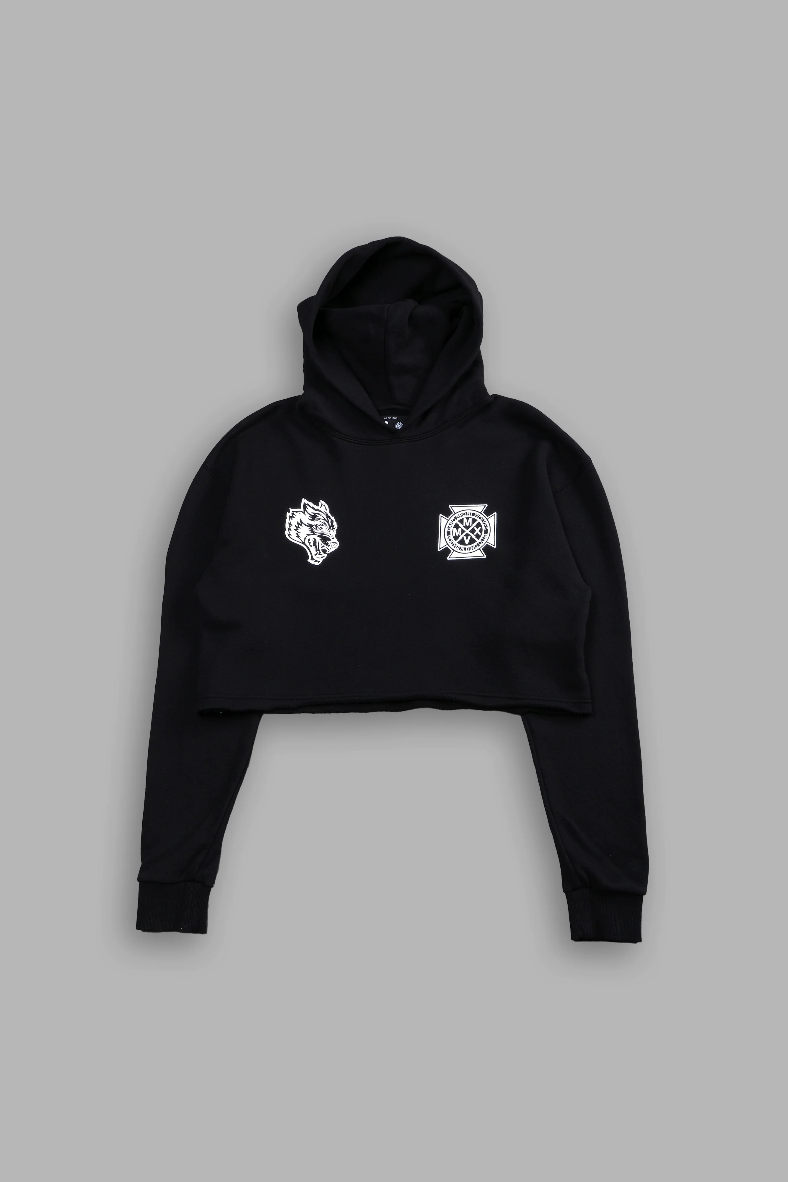 Ride The Lightning "Wyoming" (Cropped) Hoodie in Black - Image 2