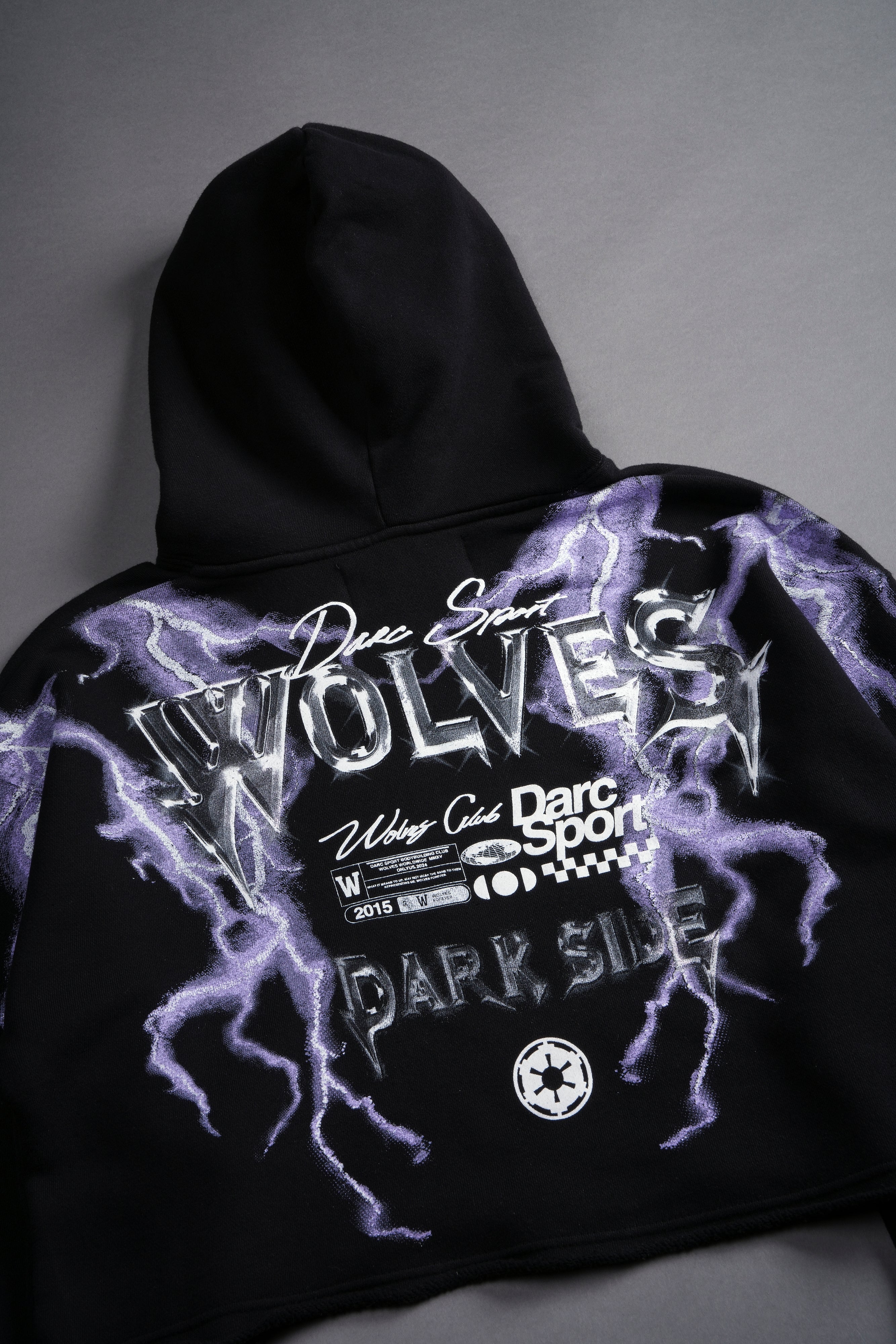 Ride The Lightning "Wyoming" (Cropped) Hoodie in Black - Image 5