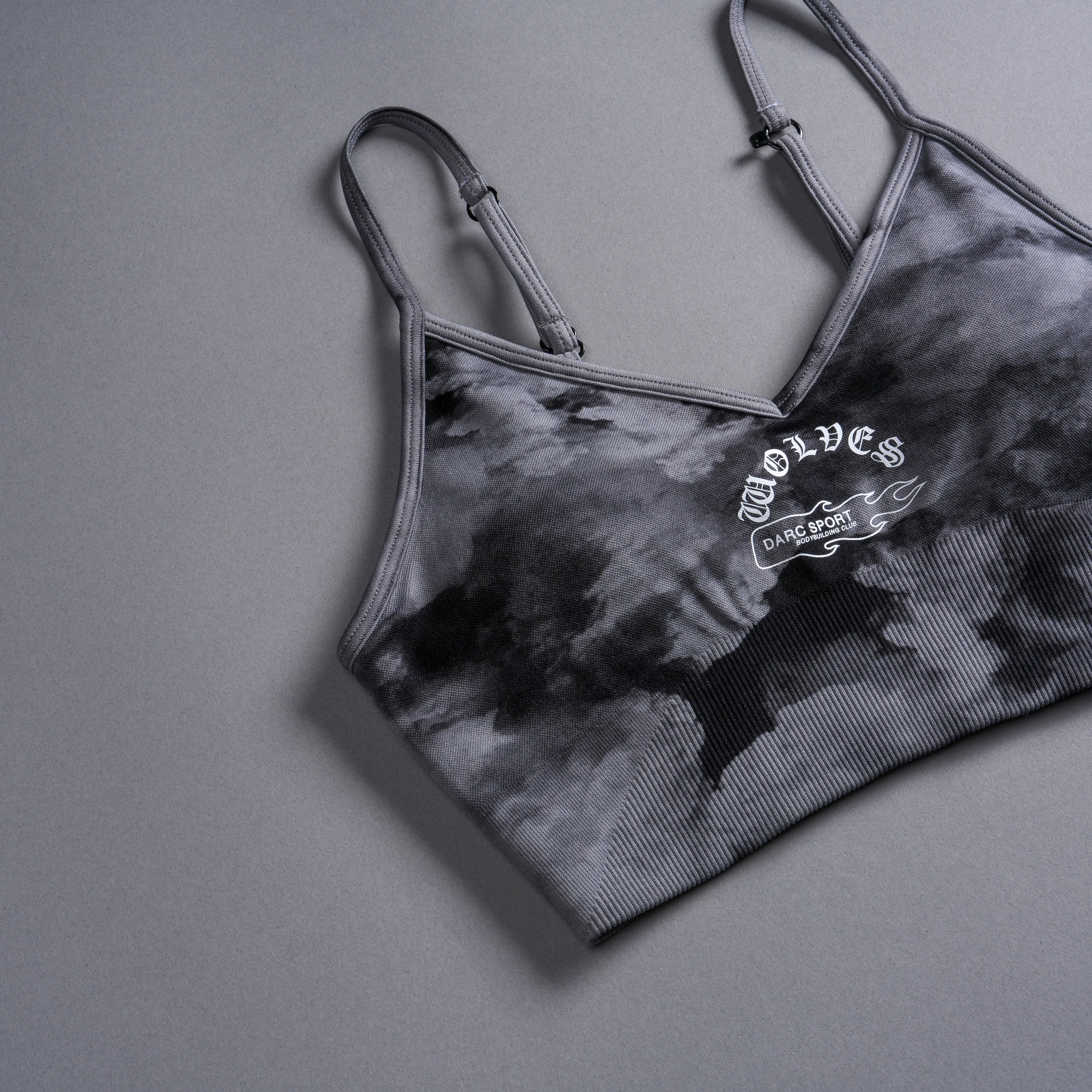 Riders "Everson Seamless" Sports Bra in Black Ghost Clouds - Image 8