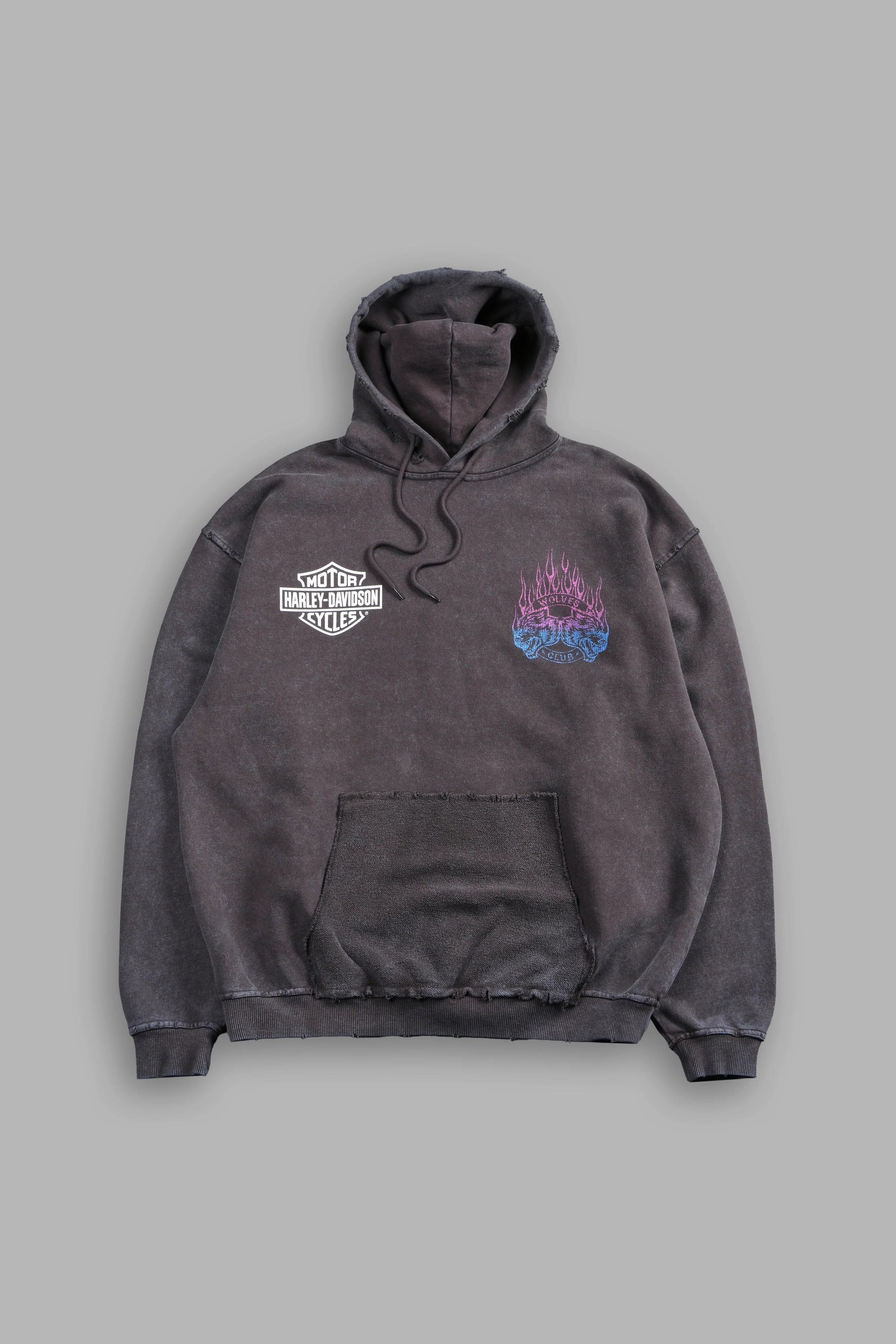 Rising Sun Grunge Moatis Hoodie in Darc Brown - Image 3