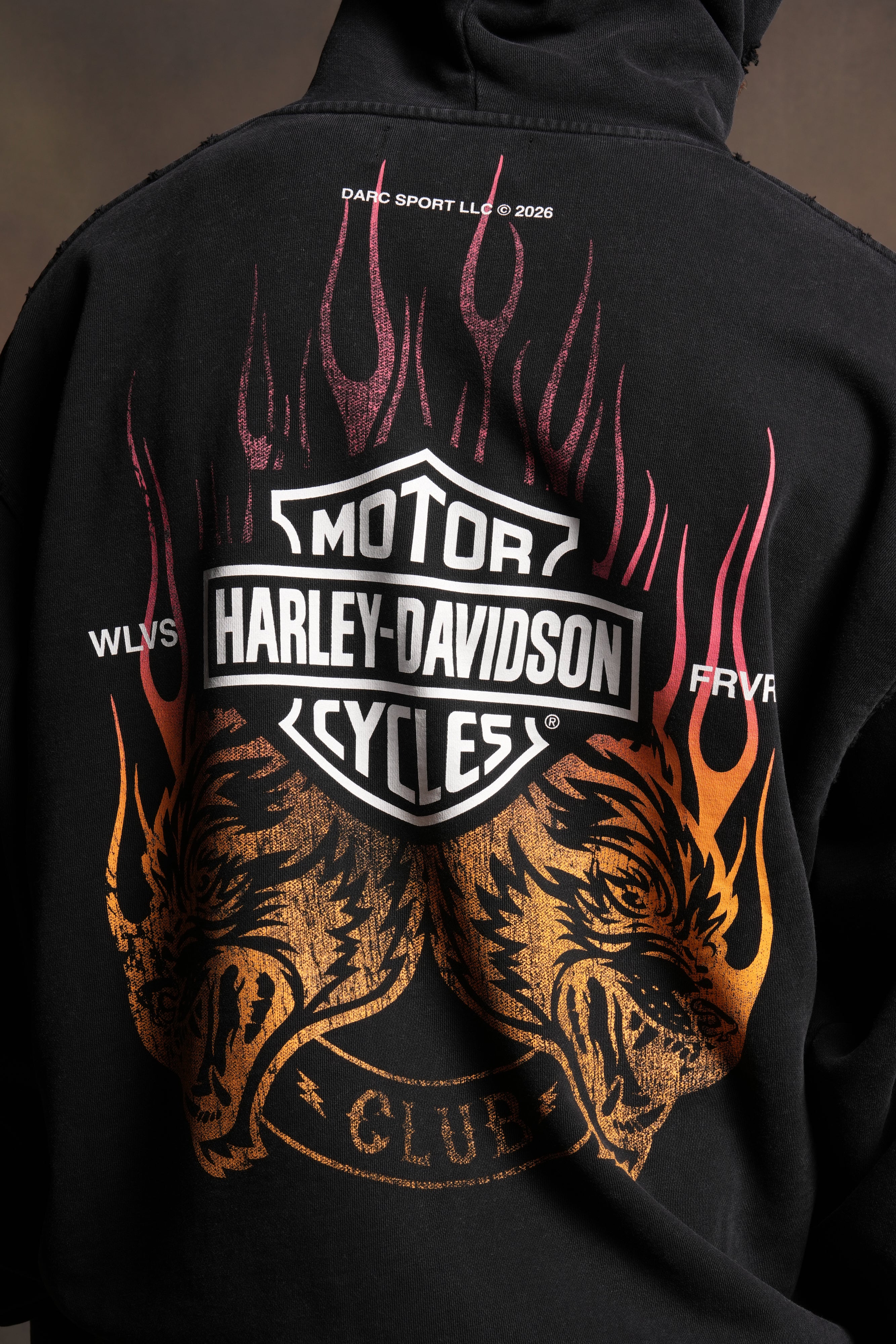 Rising Sun Grunge Moatis Hoodie in Washed Black - Image 6