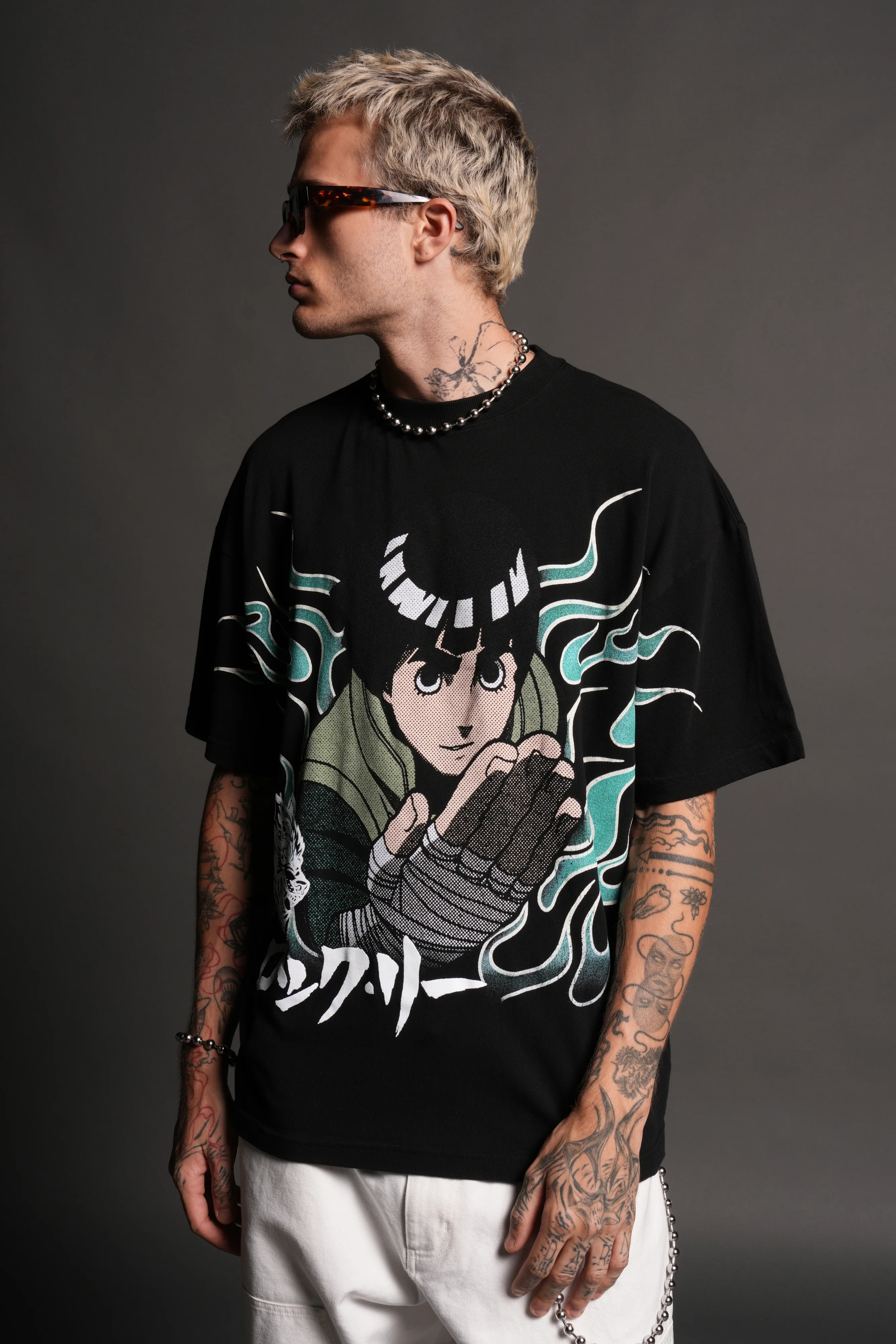 Rock "Premium" Oversized Tee in Black - Image 5