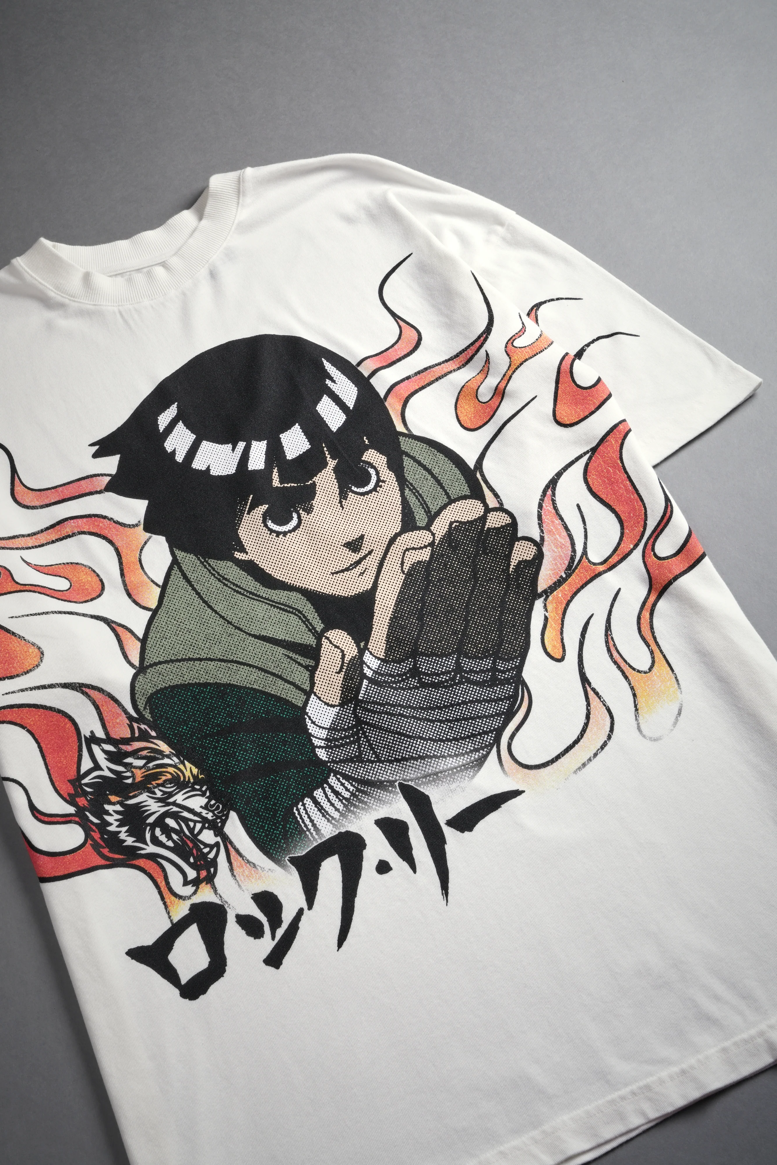 Rock "Premium" Oversized Tee in Cream - Image 4