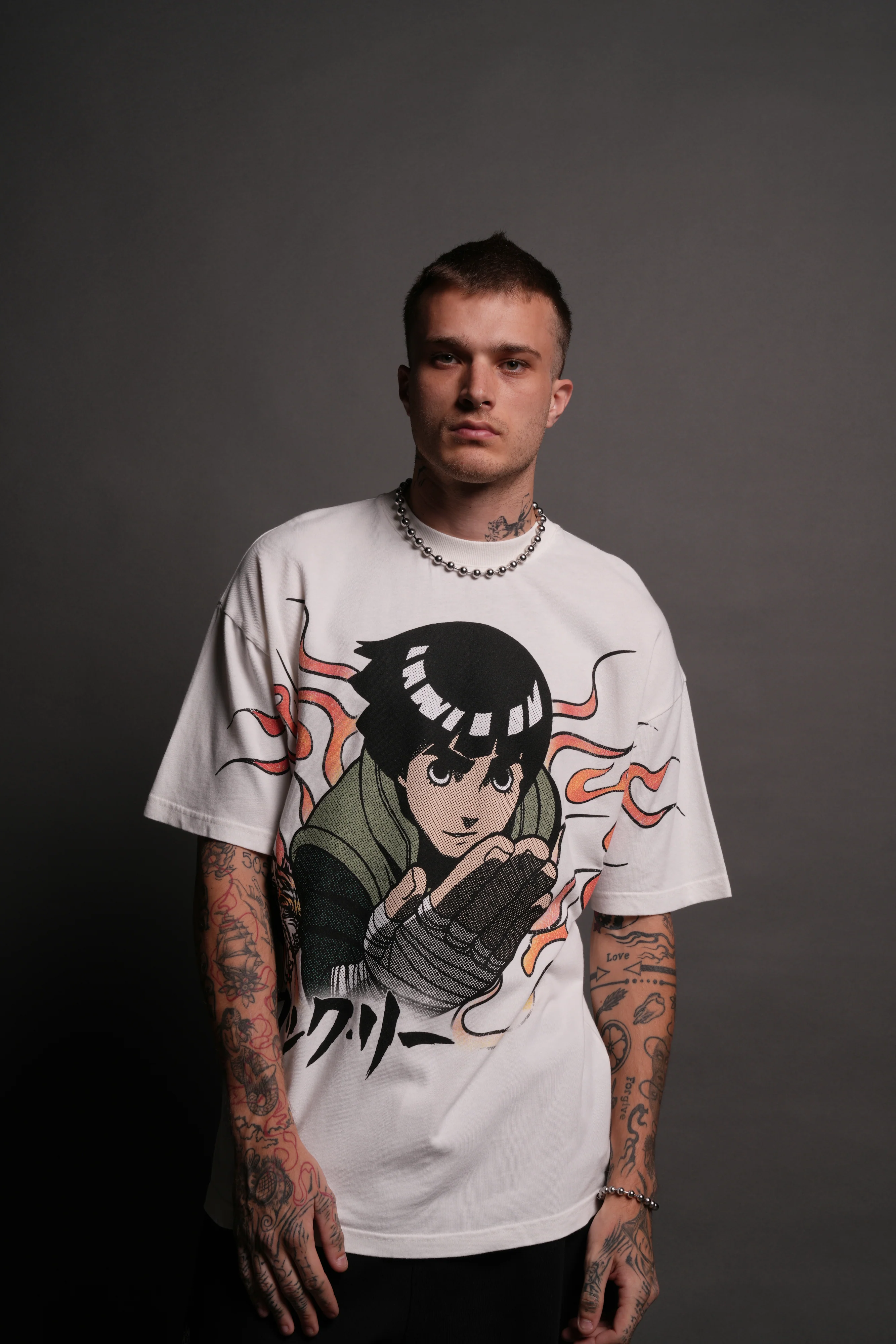 Rock "Premium" Oversized Tee in Cream - Image 5