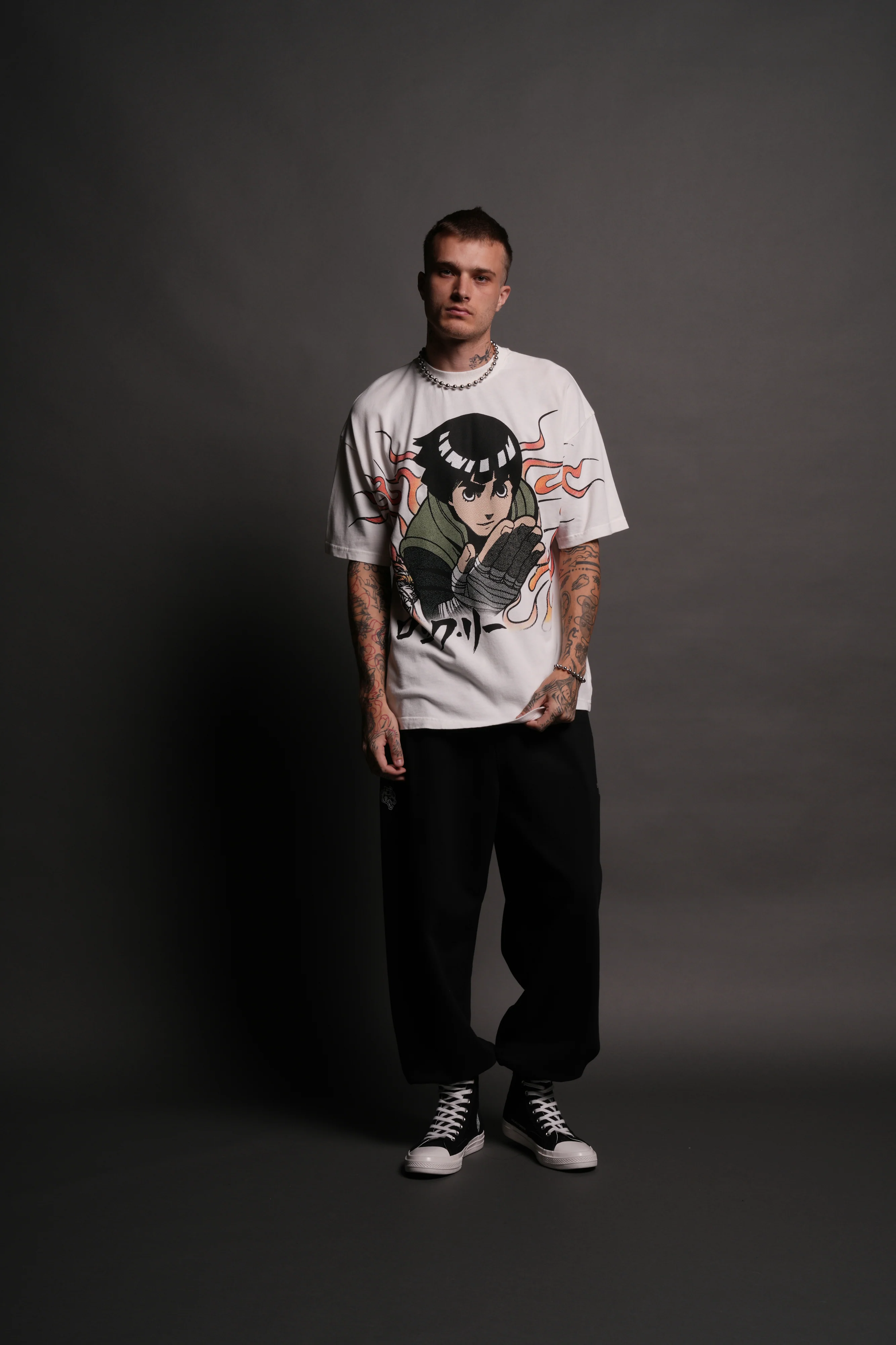 Rock "Premium" Oversized Tee in Cream - Image 8
