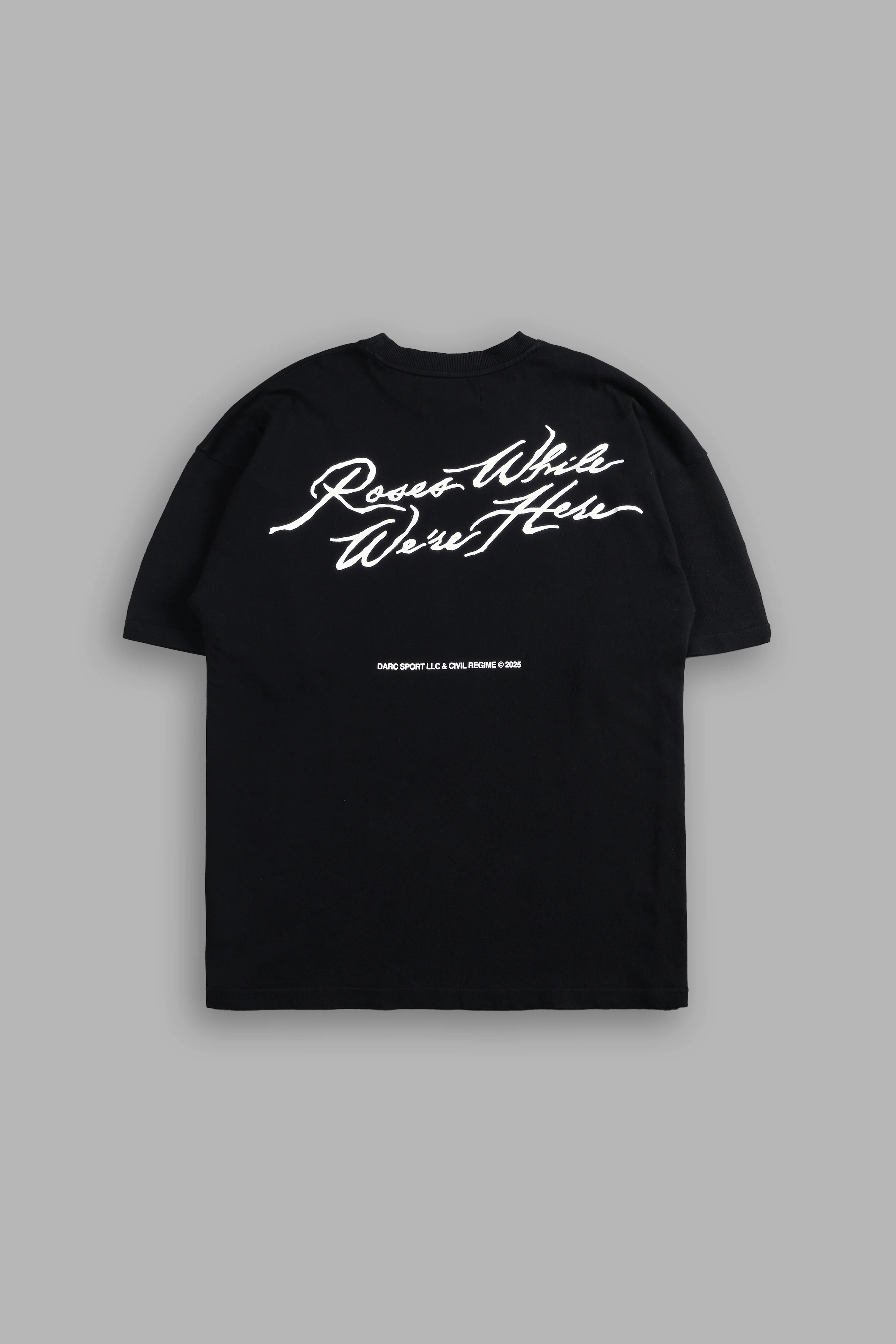 Roses While We're Here "Premium" Oversized Tee in Black