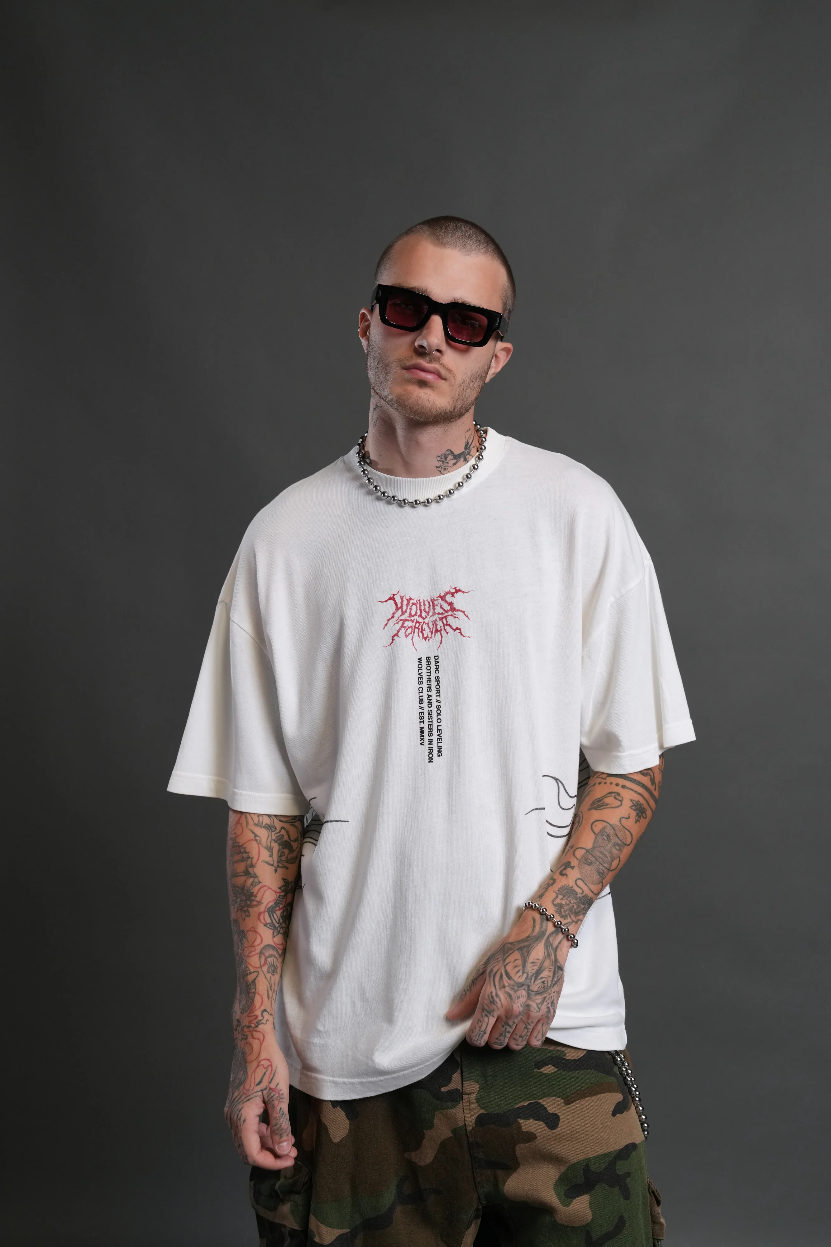 S-Rank "Premium" Oversized Tee in Cream - Image 2
