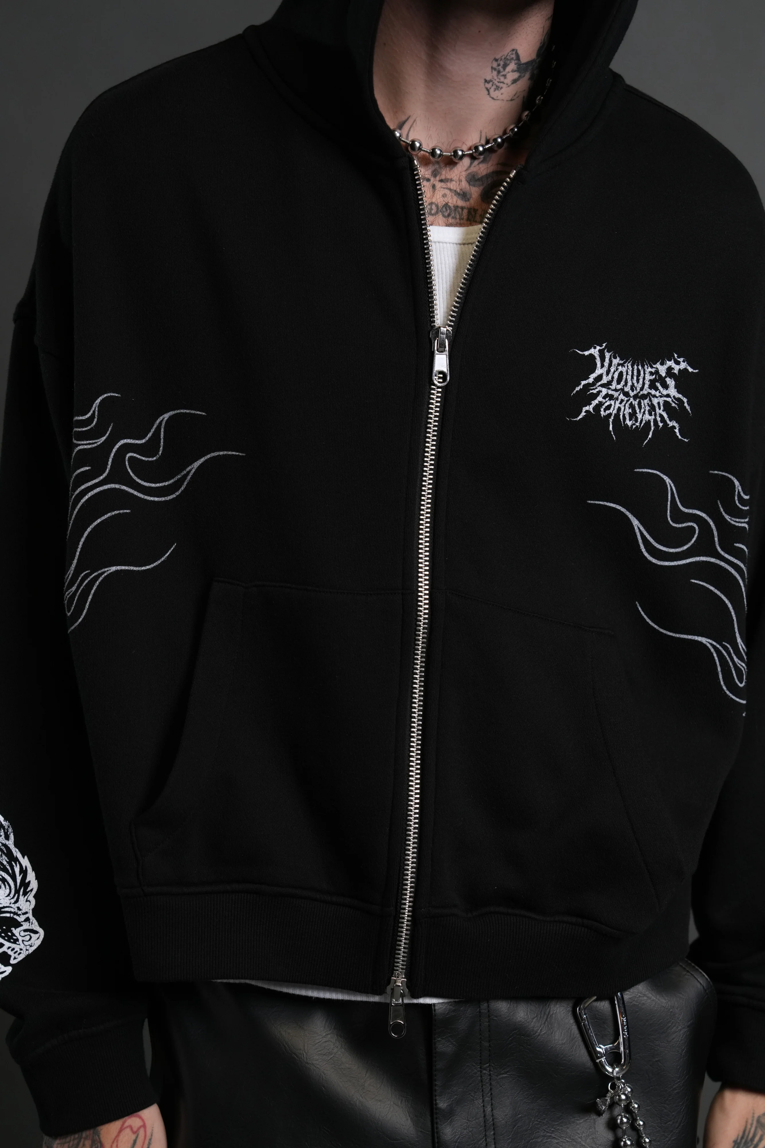 S-Rank Vex Double Zip Hoodie in Black - Image 10