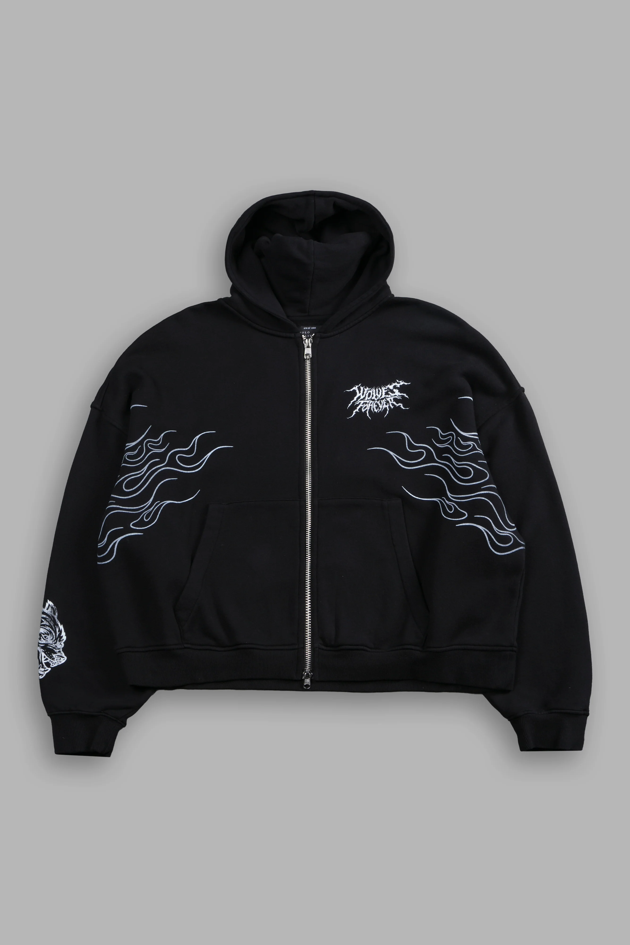 S-Rank Vex Double Zip Hoodie in Black - Image 3