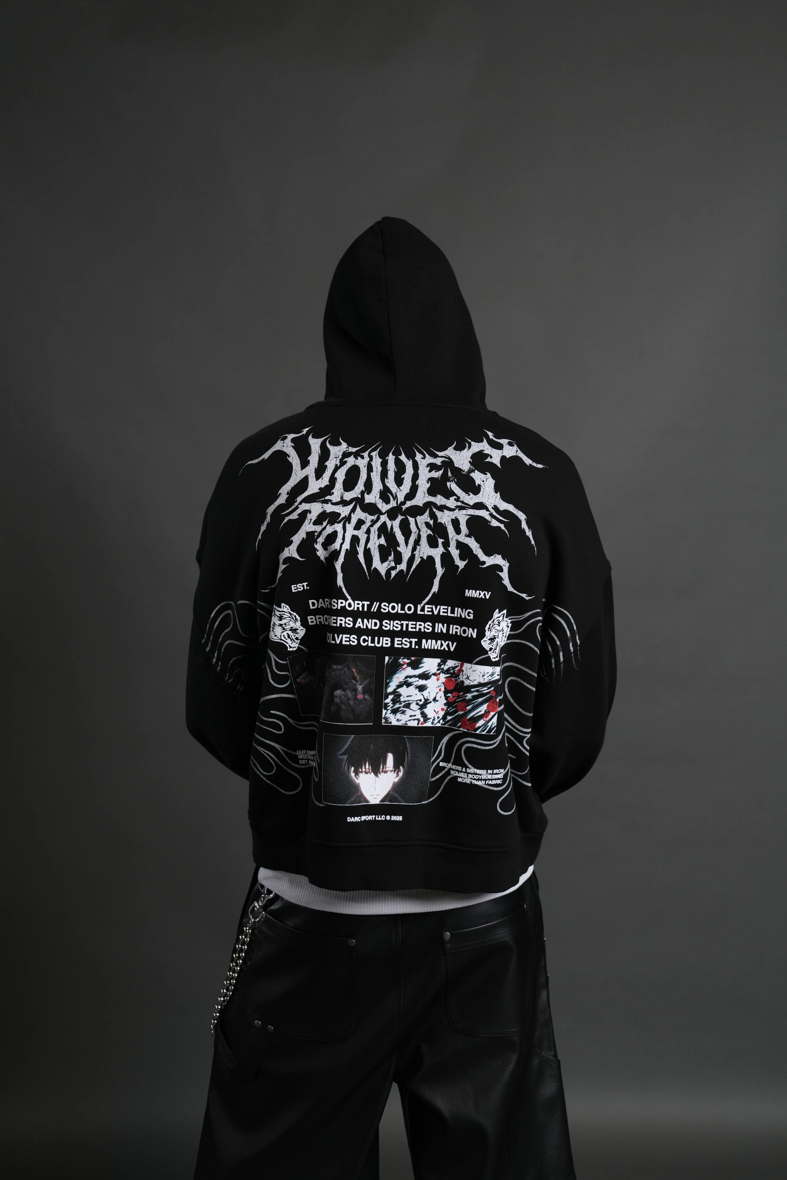 S-Rank Vex Double Zip Hoodie in Black - Image 4