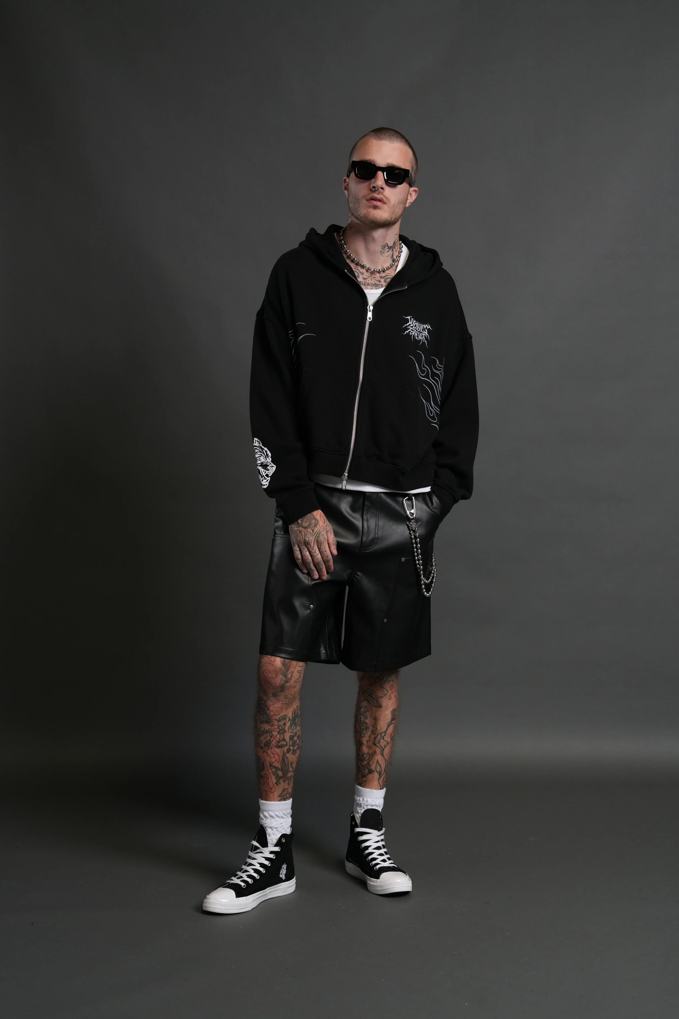 S-Rank Vex Double Zip Hoodie in Black - Image 5