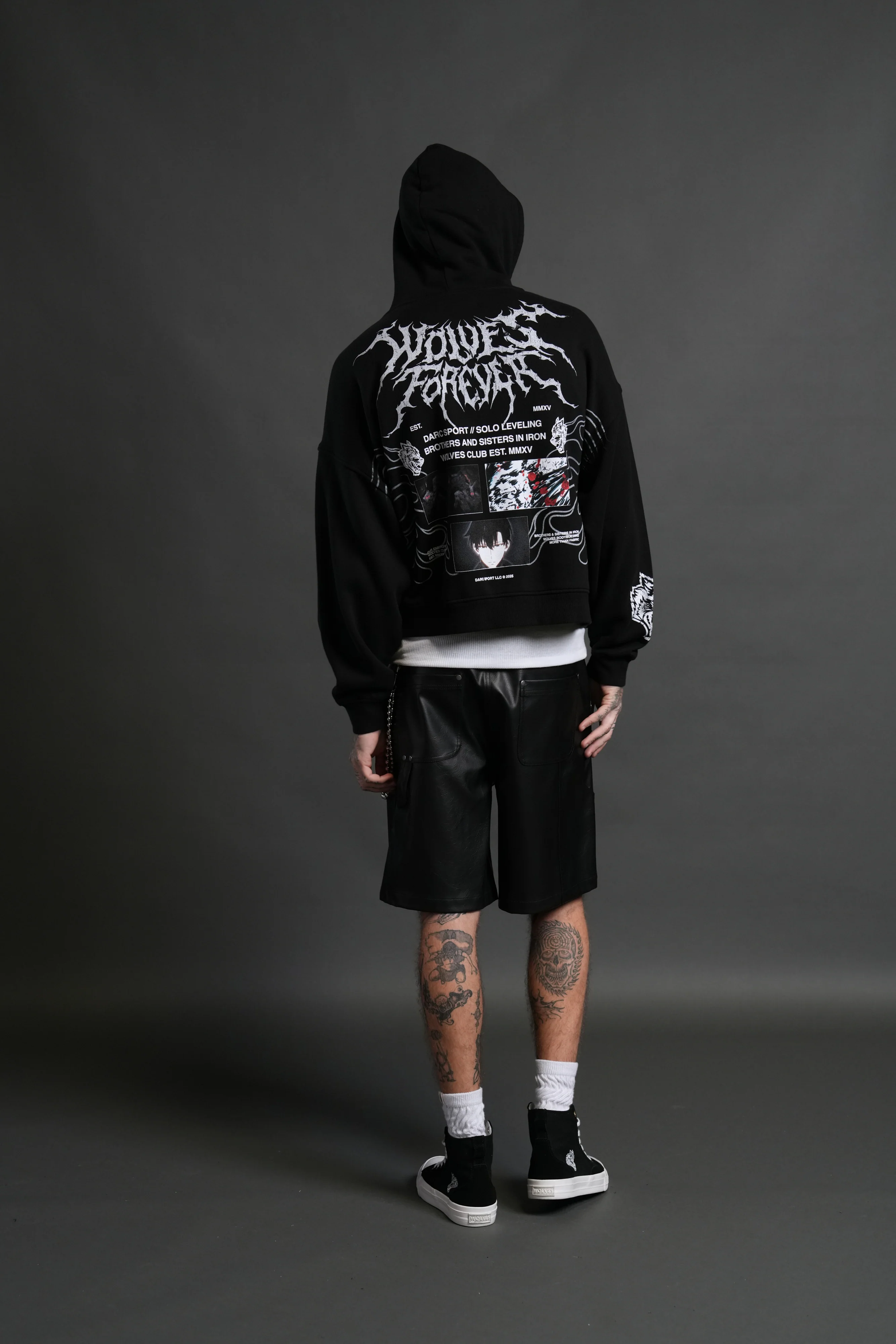 S-Rank Vex Double Zip Hoodie in Black - Image 6