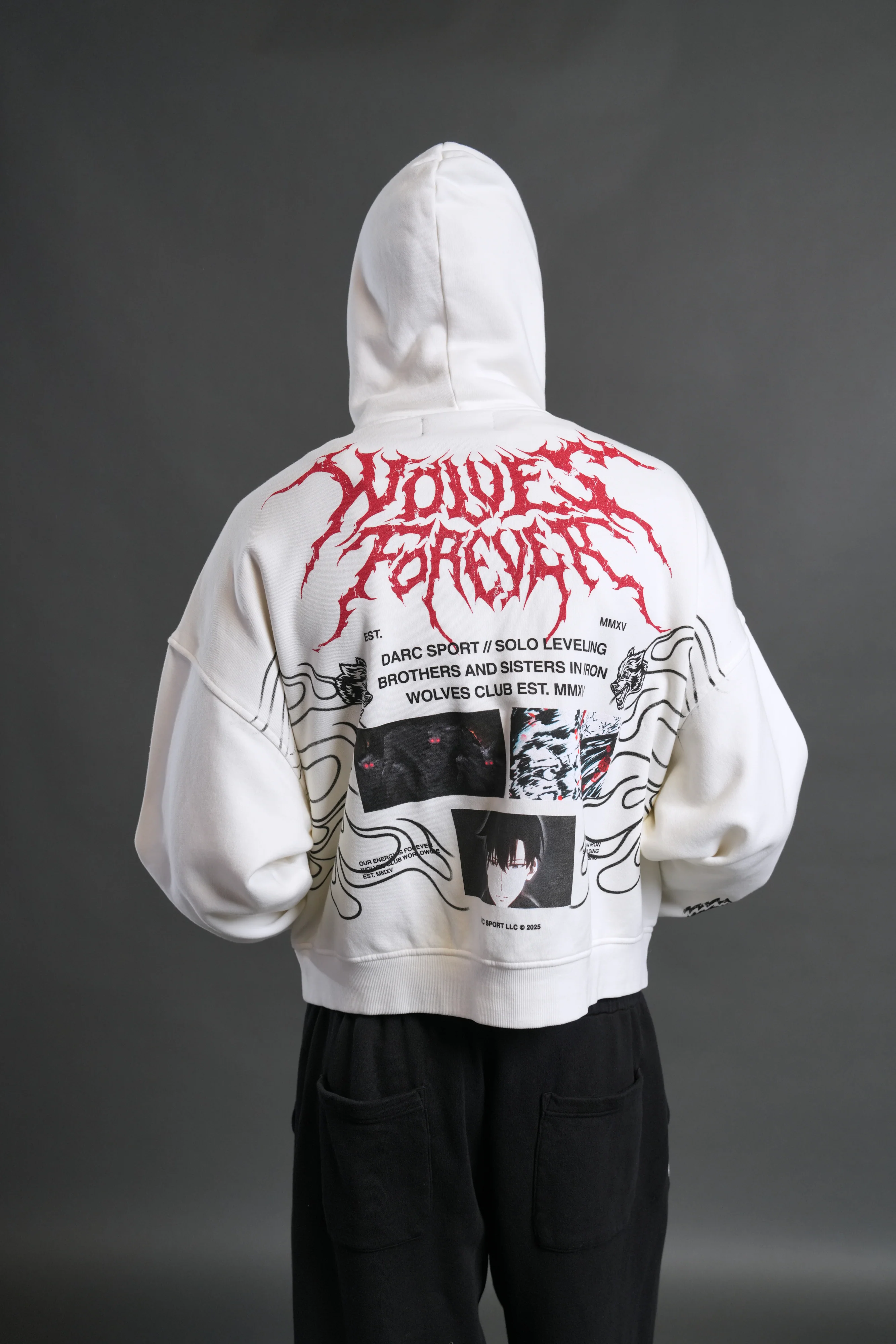 S-Rank Vex Double Zip Hoodie in Cream - Image 4