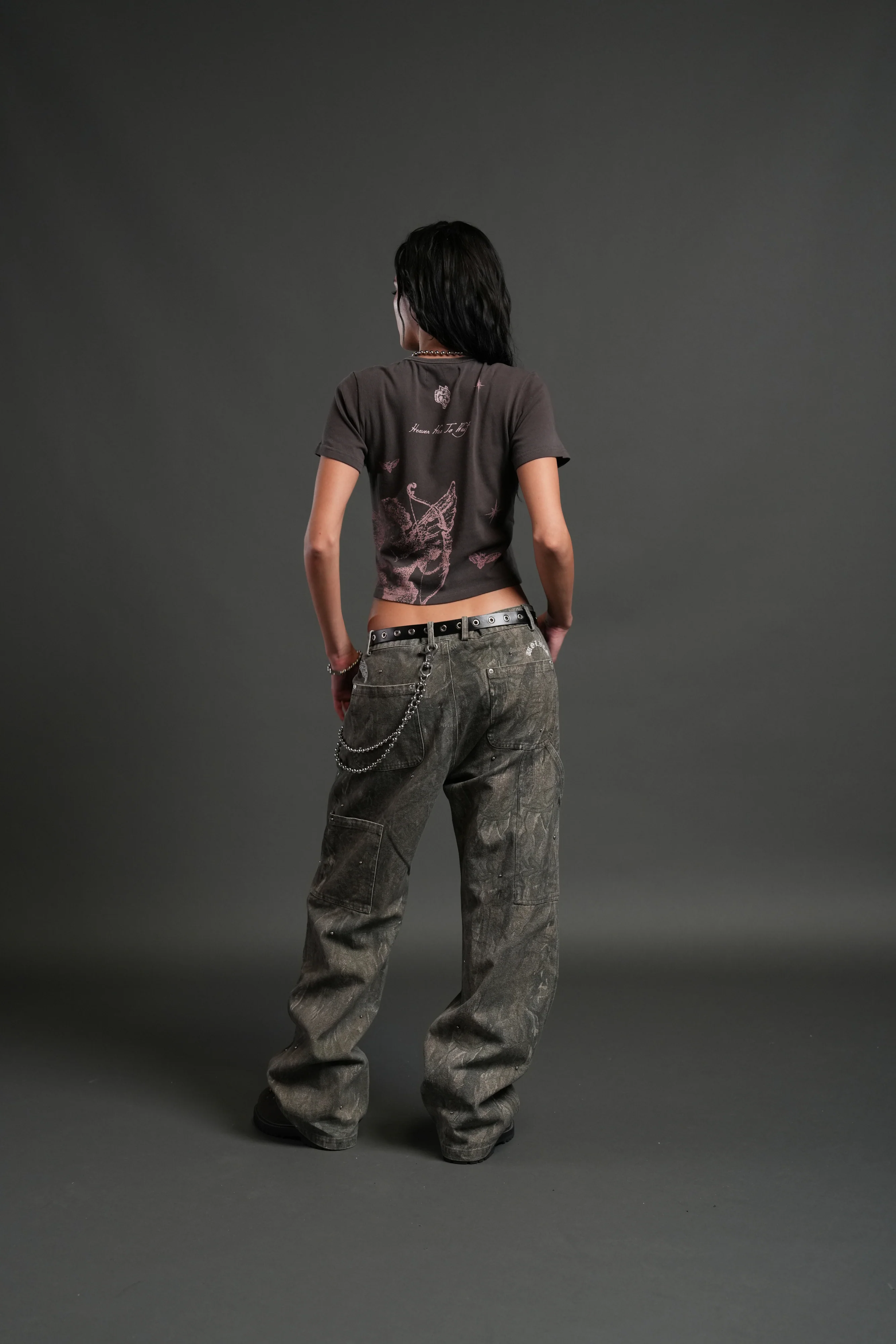 Sacred Flash "Timeless" Tee in Darc Brown Drift Wash - Image 4
