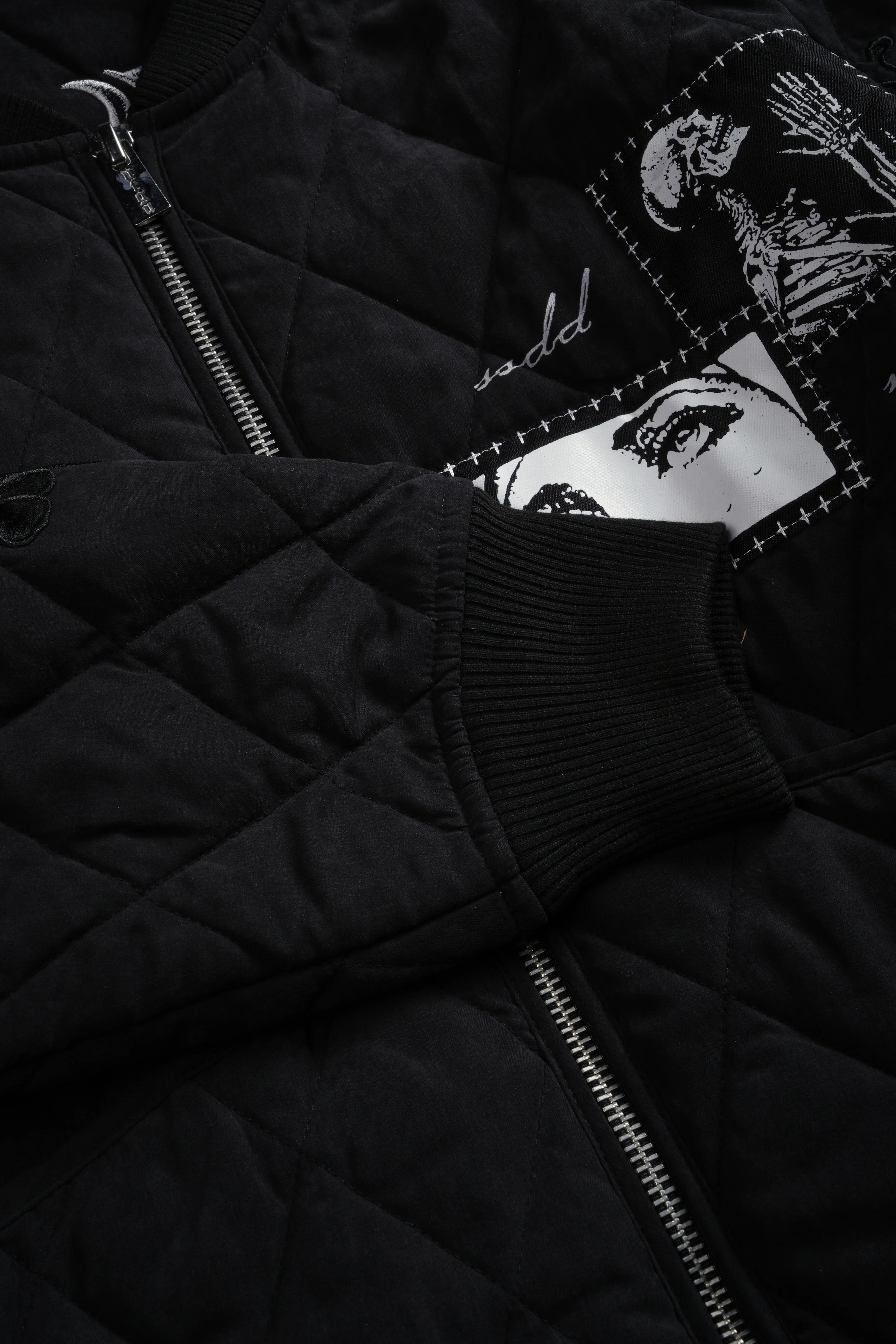 Sacred Wolves Boxy Darco Quilted Jacket in Black - Image 10