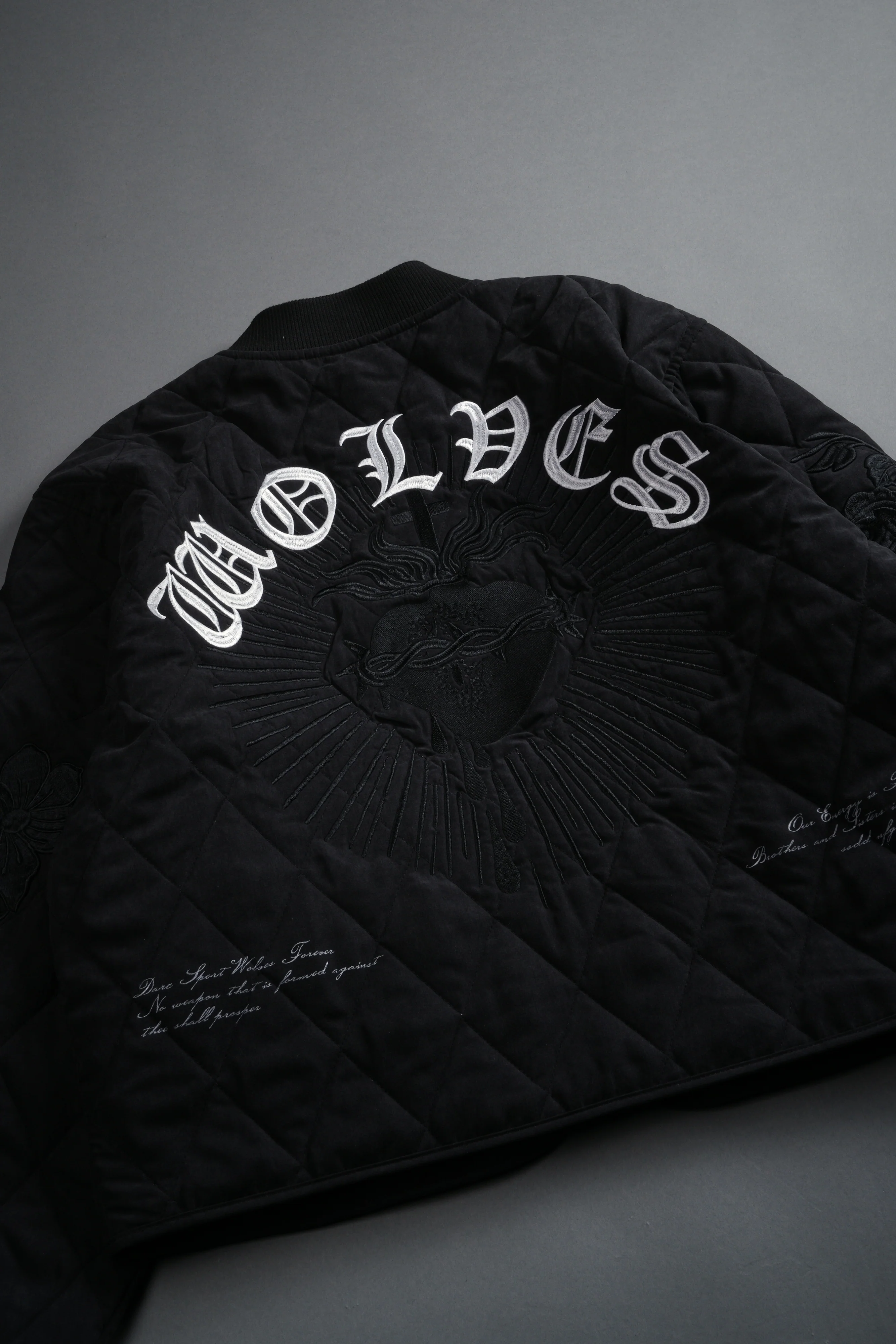 Sacred Wolves Boxy Darco Quilted Jacket in Black - Image 13