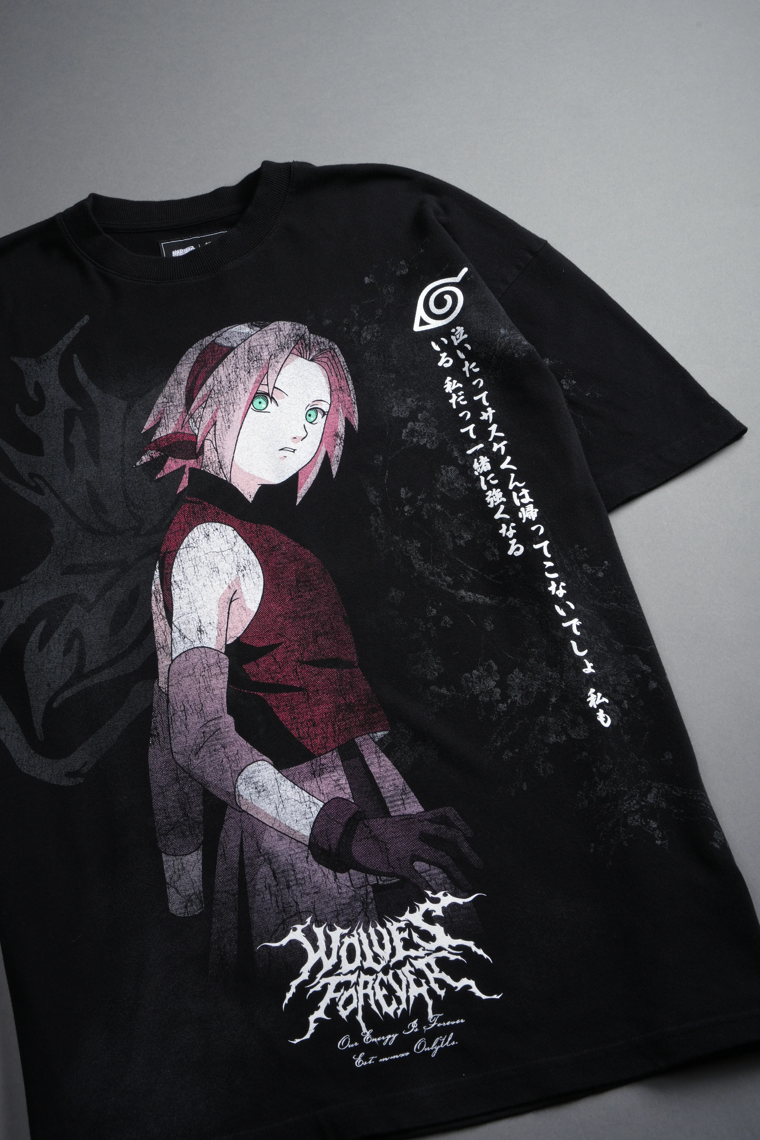 Sakura Haruno "Side-By-Side" Series Premium Tee in Black - Image 15