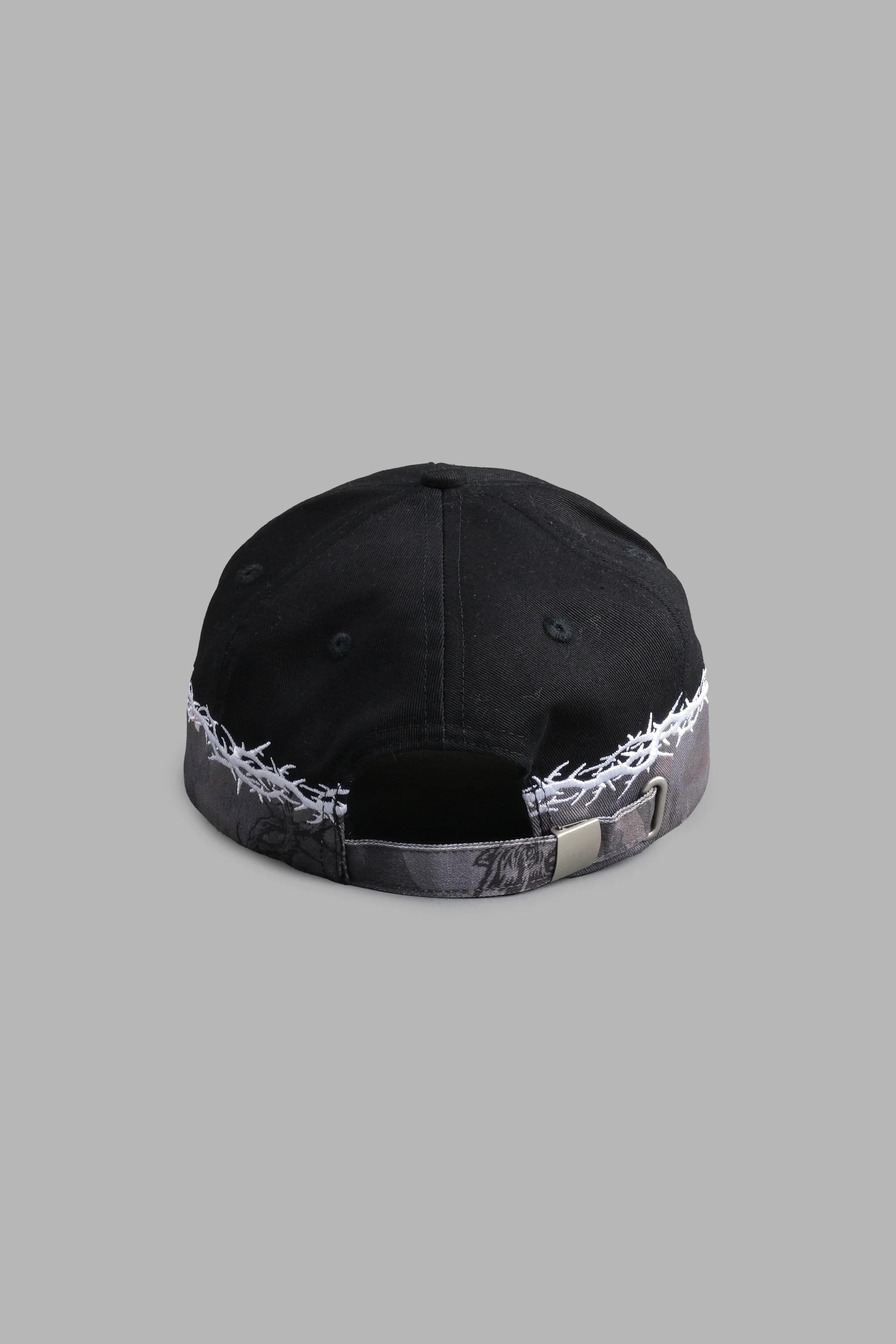 Scorched Thorns 5 Panel Hat in Black/Blossom Woodland Camo - Image 3