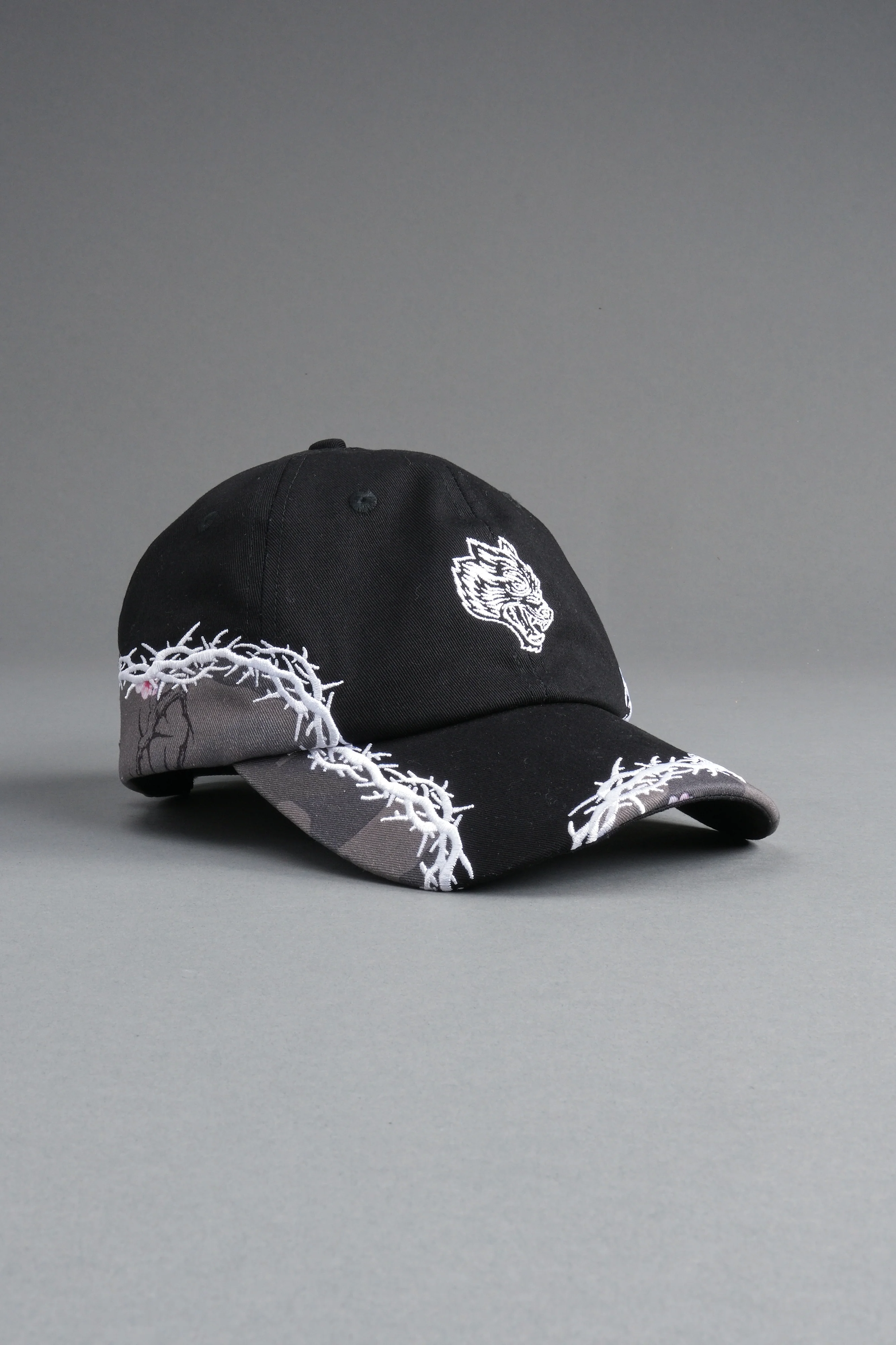 Scorched Thorns Dad Hat (V2) in Black/Blossom Woodland Camo - Image 6