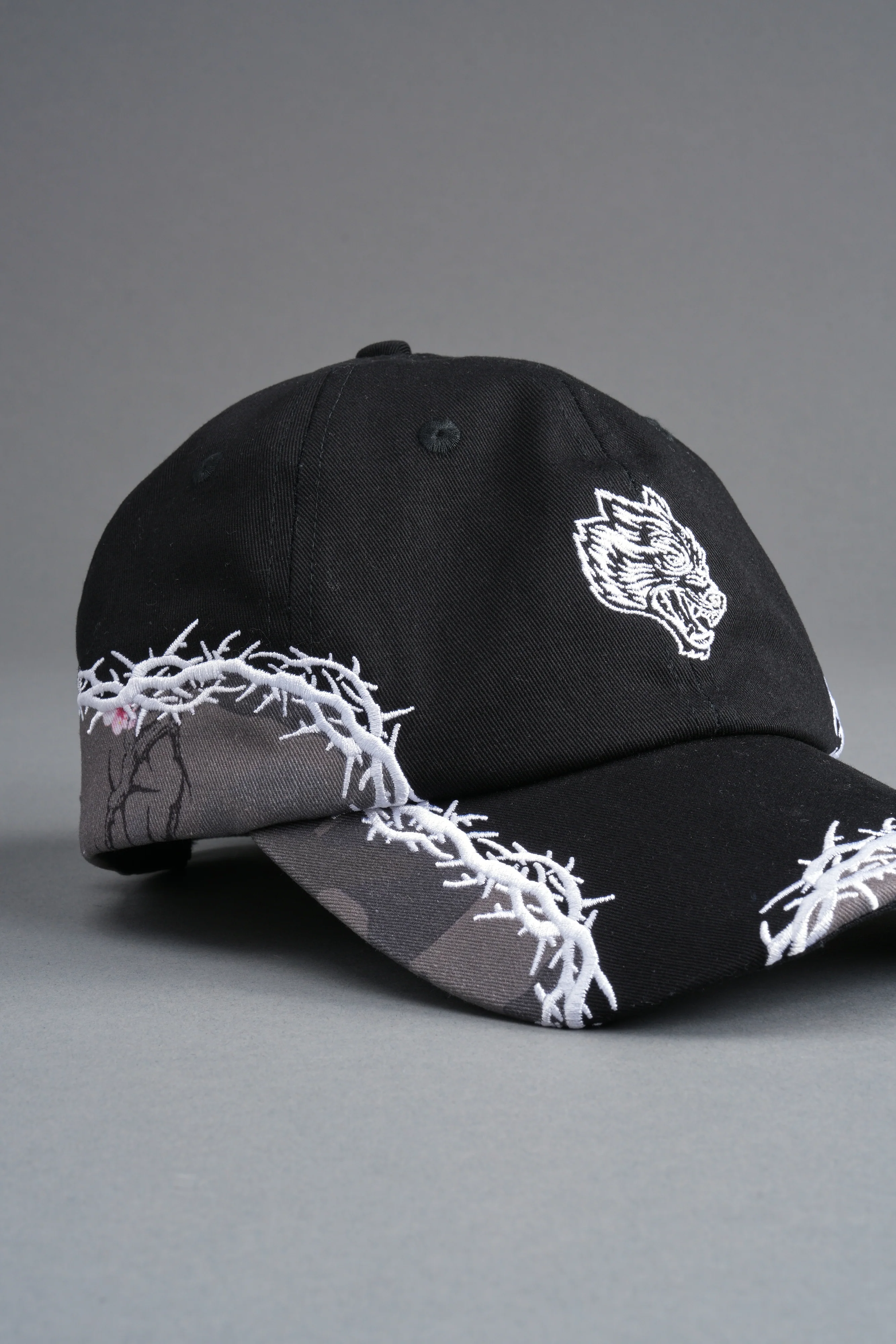 Scorched Thorns Dad Hat (V2) in Black/Blossom Woodland Camo - Image 7