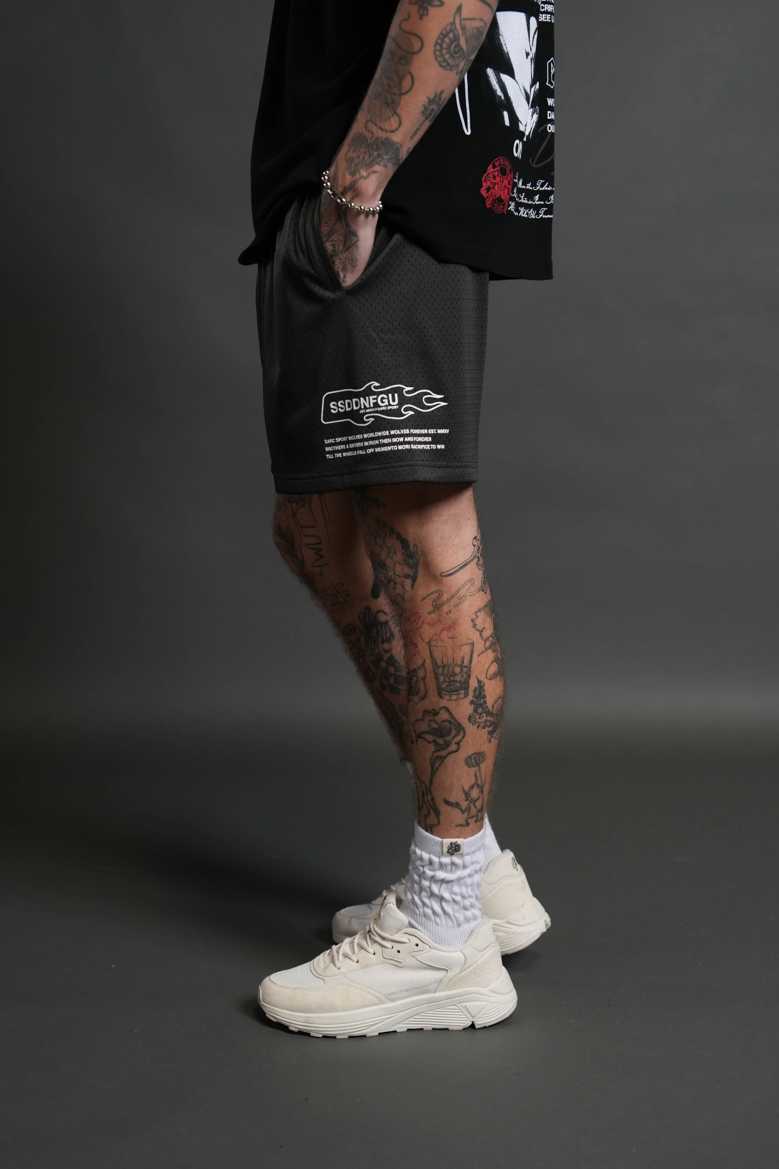 Shadow Hesh Mesh Shorts in Wolf Gray - Image 4