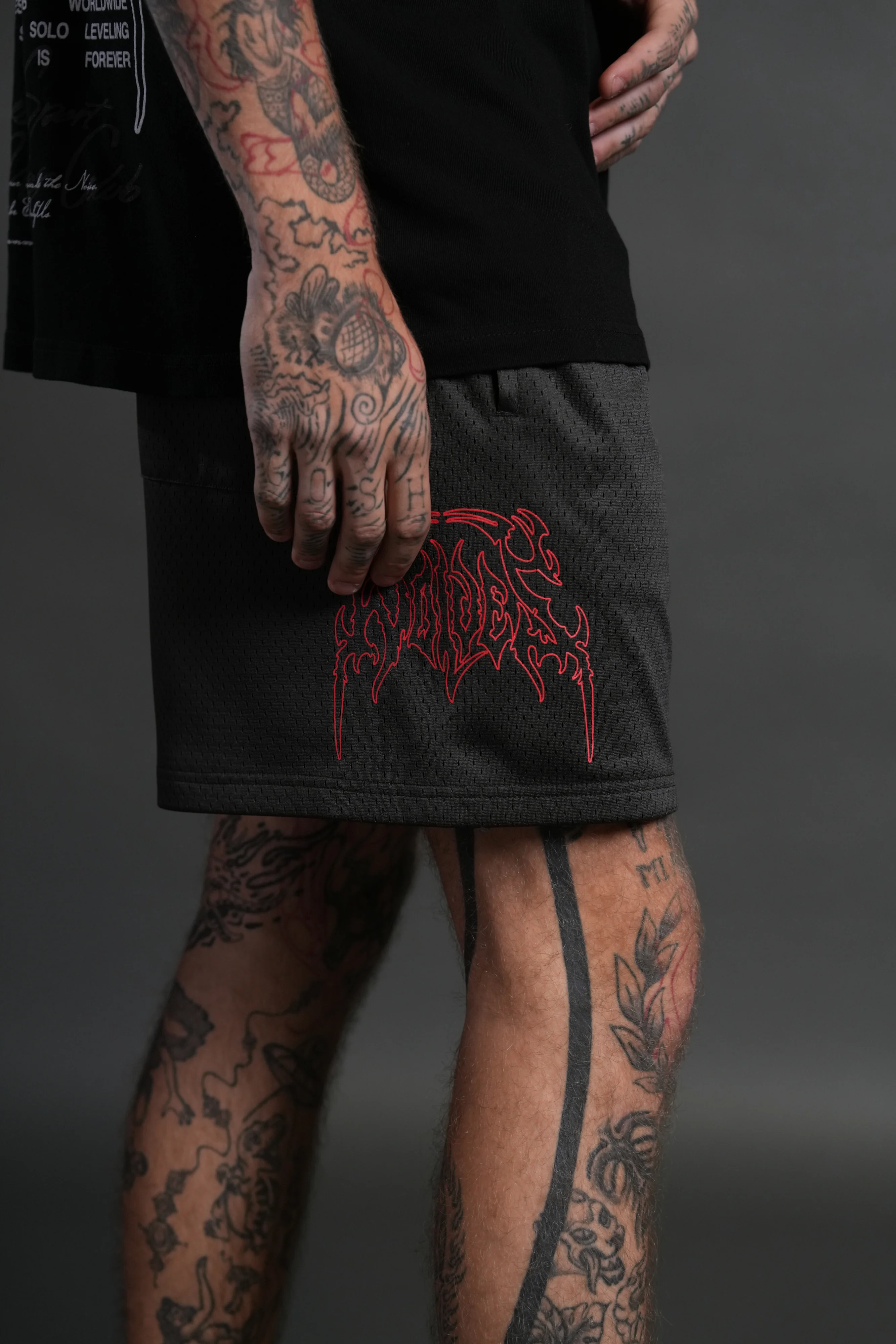 Shadow Hesh Mesh Shorts in Wolf Gray - Image 7