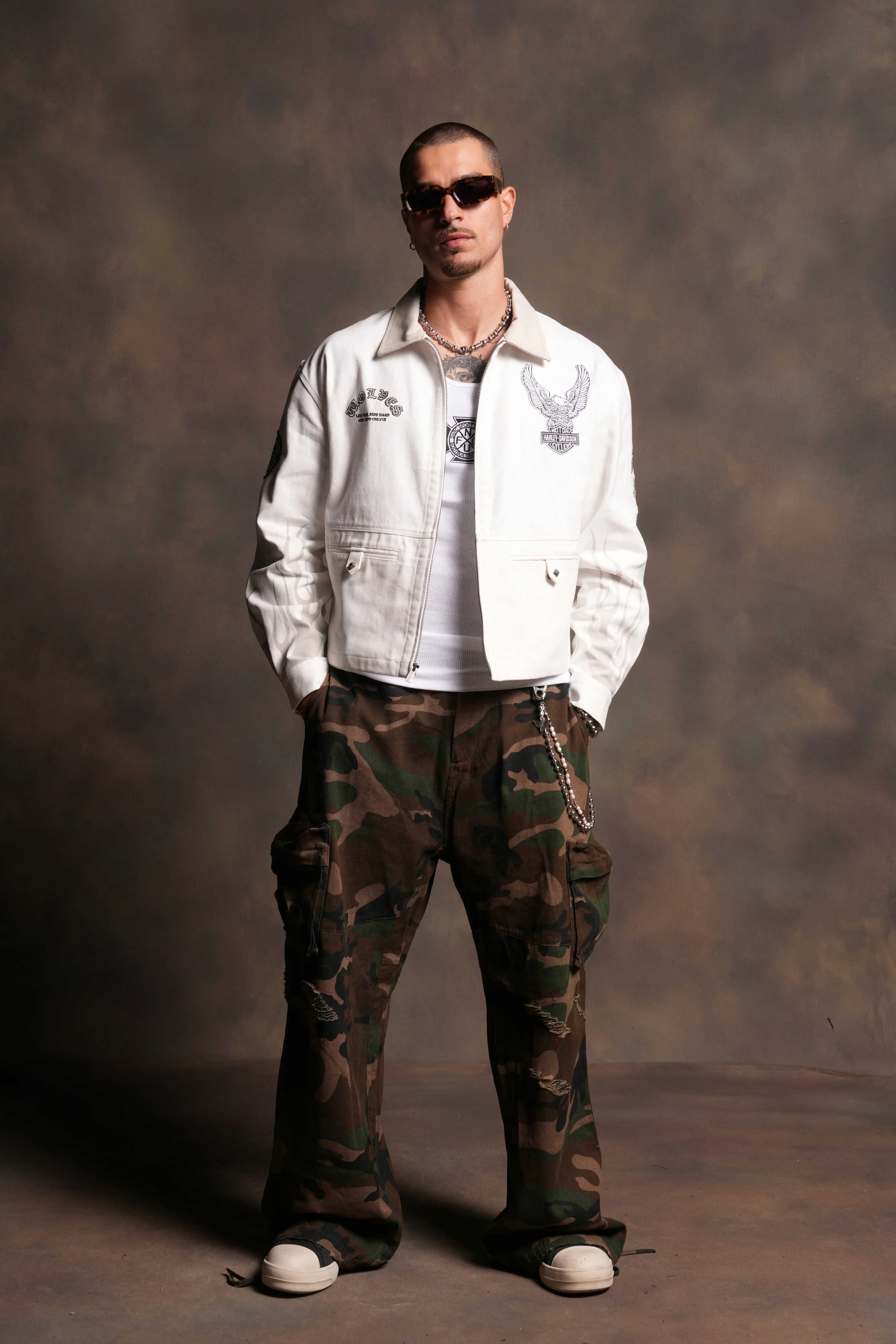 Shadow Ronin Redford Shirt Jacket in Cream - Image 6