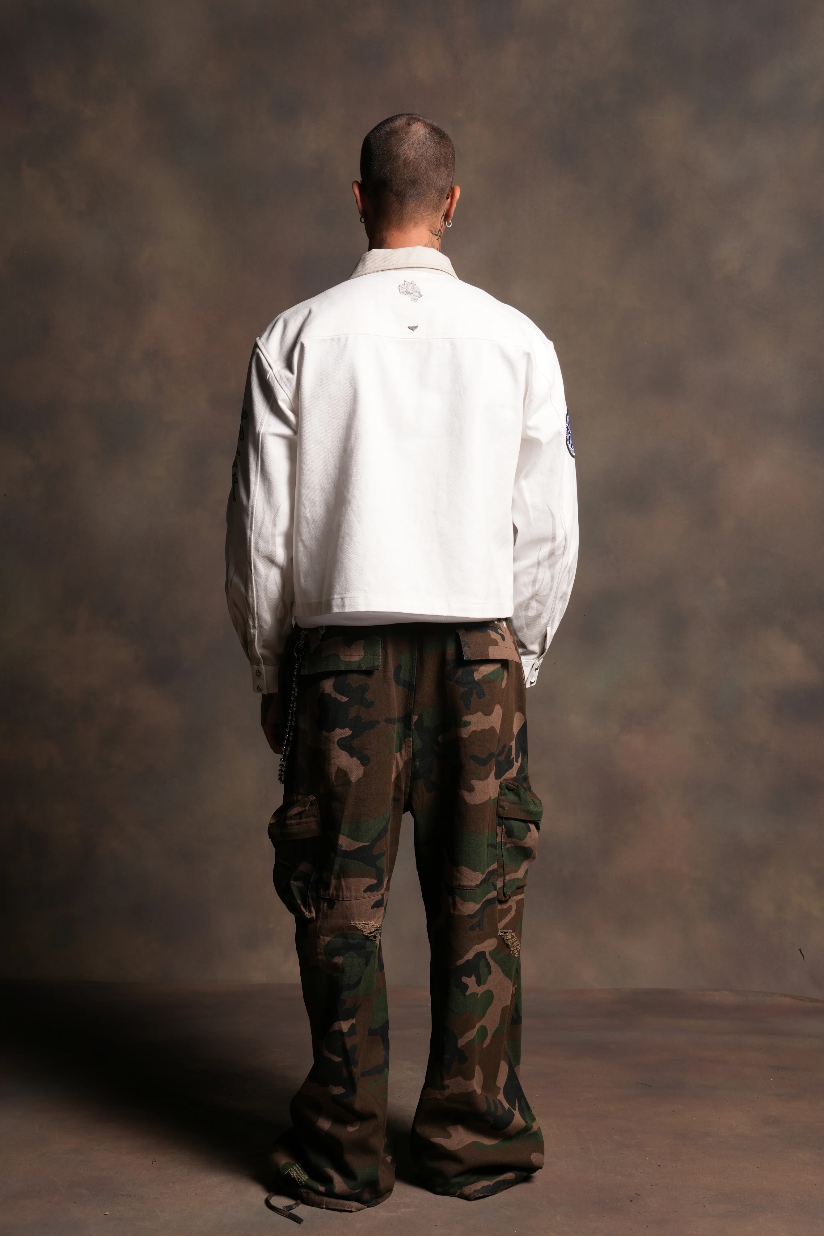 Shadow Ronin Redford Shirt Jacket in Cream - Image 7