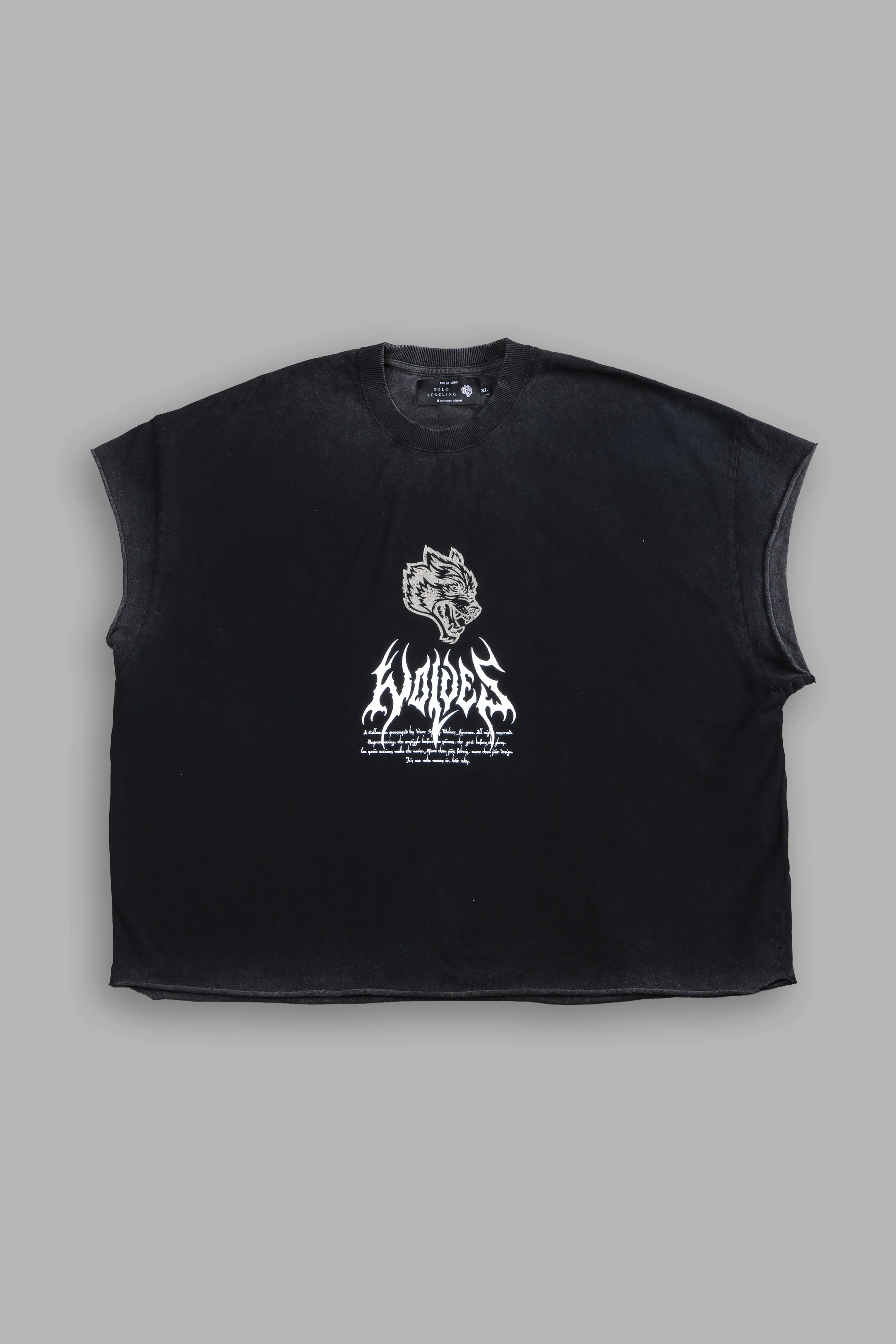 Shadow Shaman Grunge Cut-Off Tee in Black - Image 3