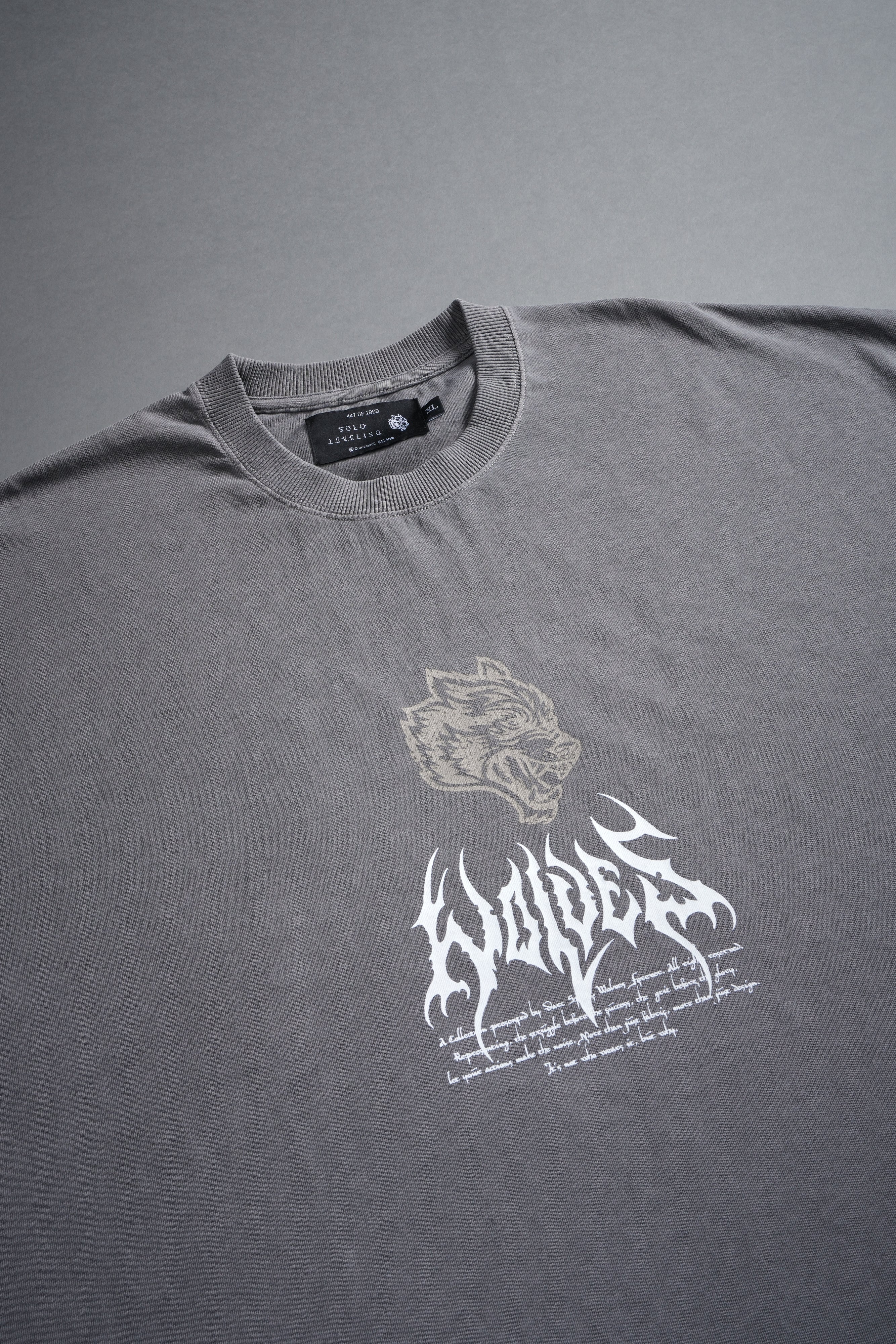Shadow Shaman Grunge Cut-Off Tee in Dove Gray - Image 7