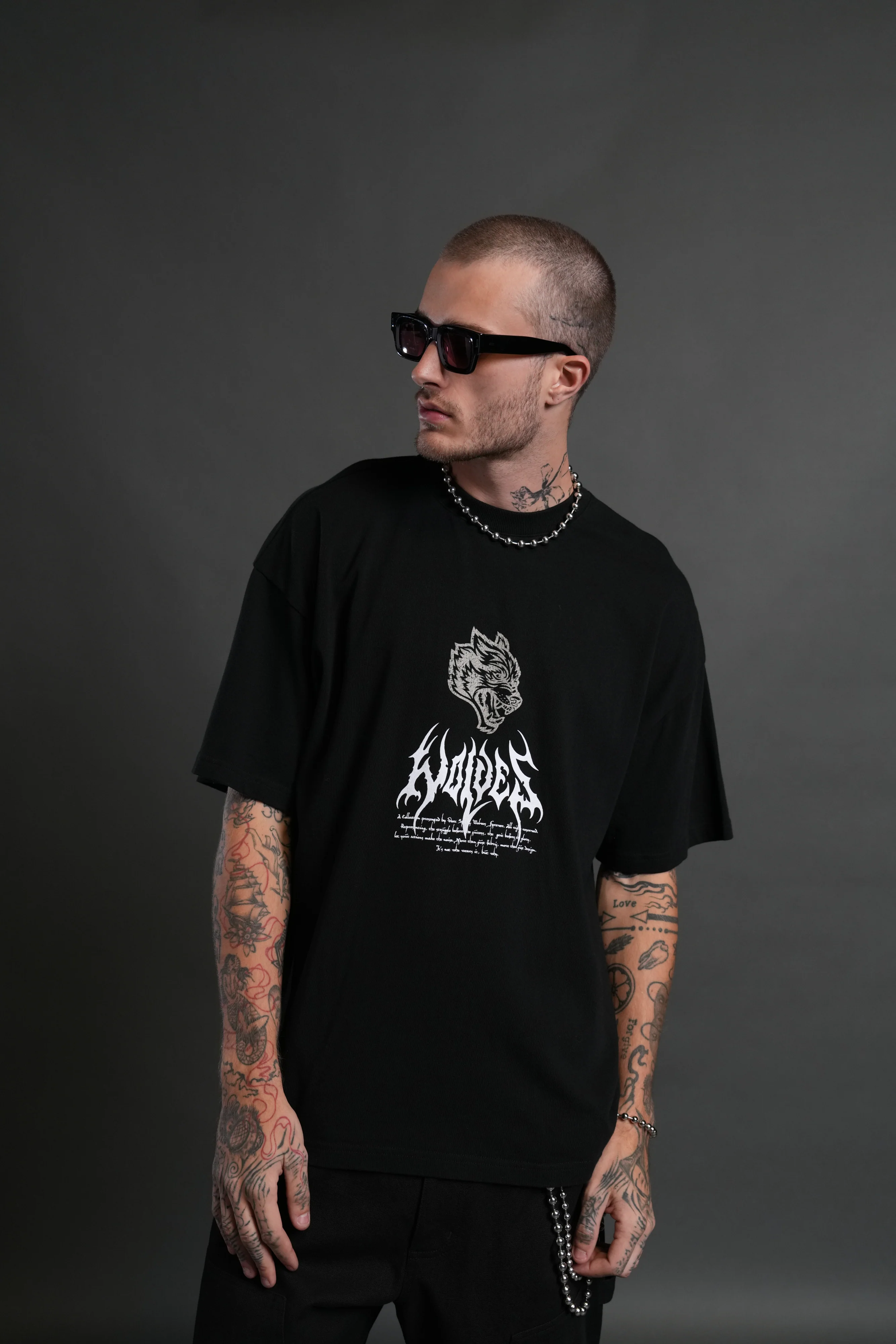 Shadow Shaman "Premium" Oversized Tee in Black - Image 2