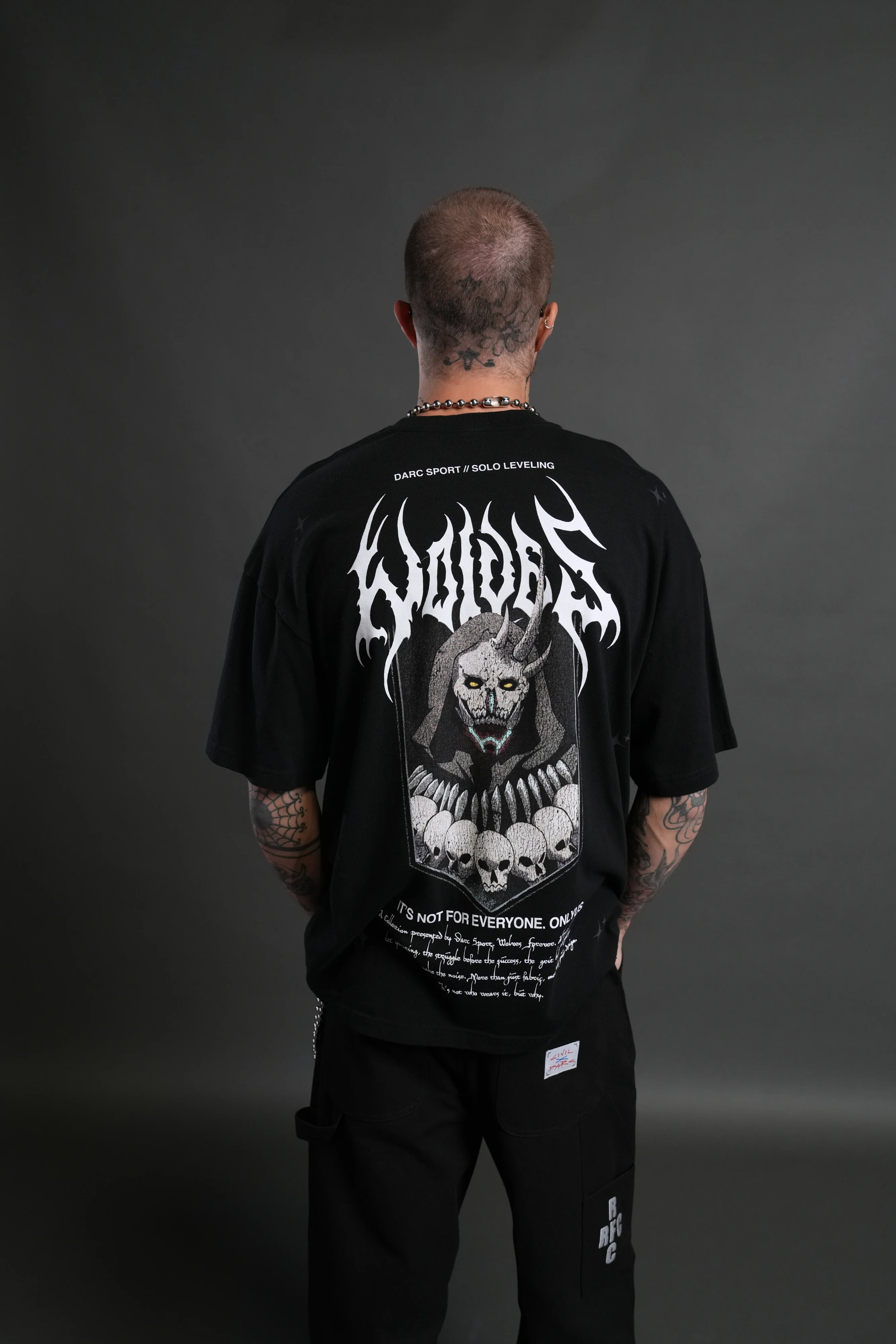 Shadow Shaman "Premium" Oversized Tee in Black - Image 4