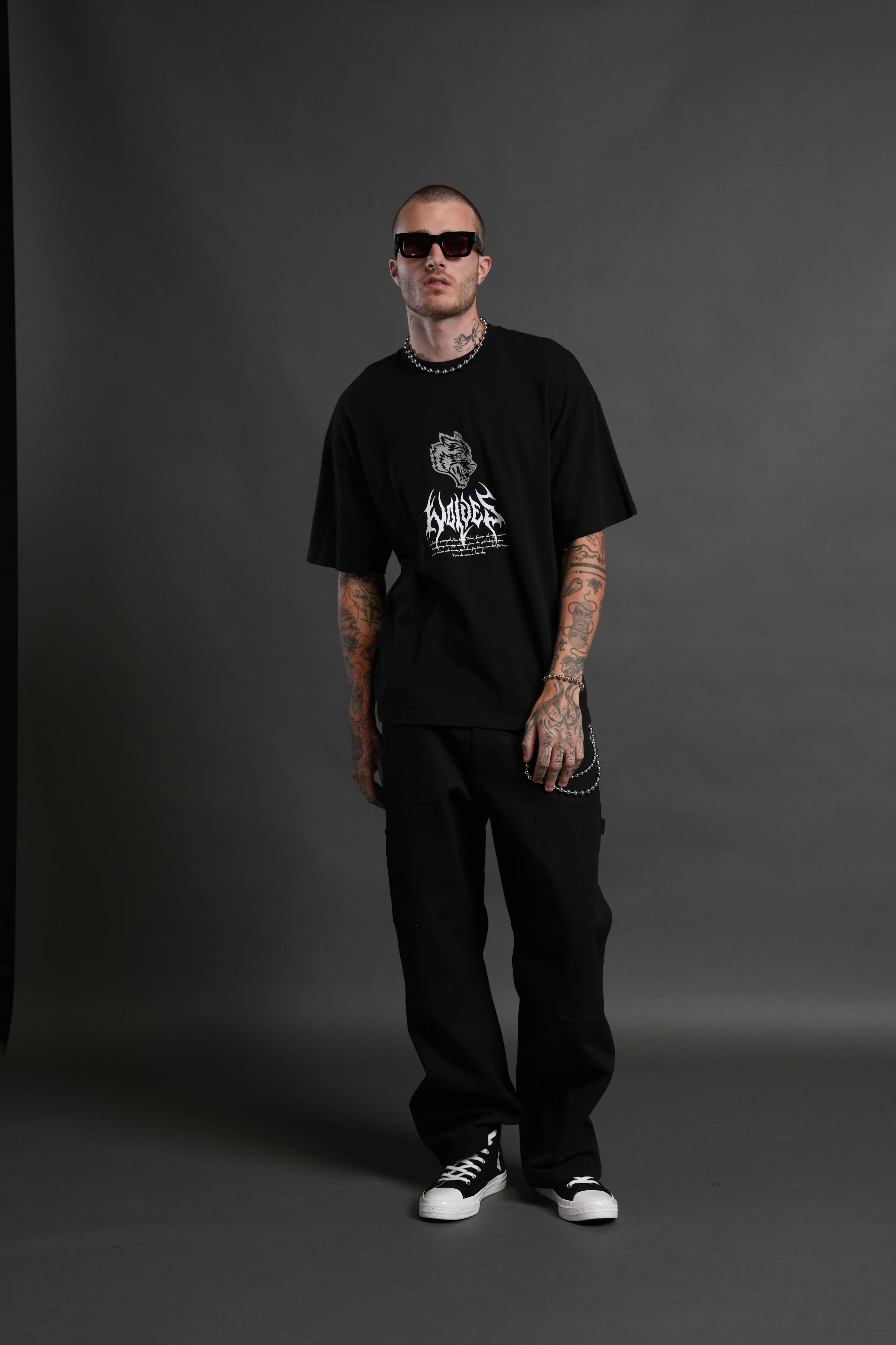 Shadow Shaman "Premium" Oversized Tee in Black - Image 5