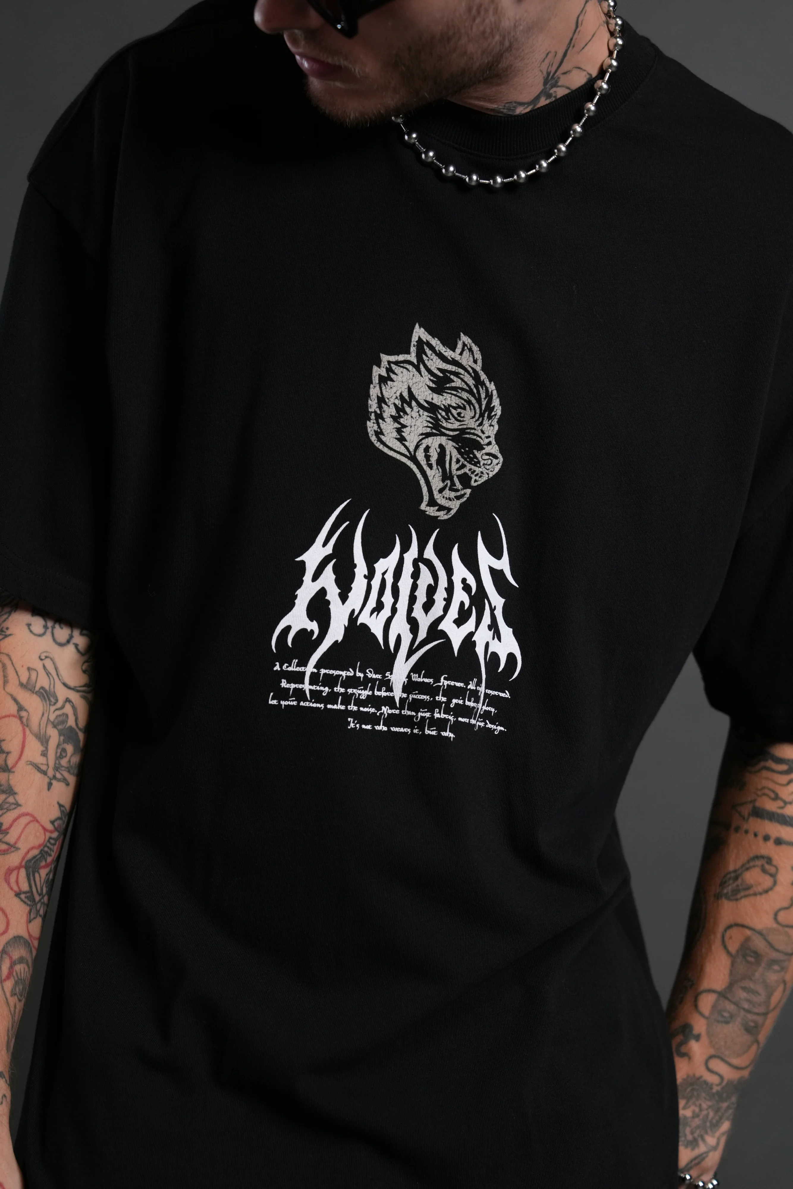 Shadow Shaman "Premium" Oversized Tee in Black - Image 7