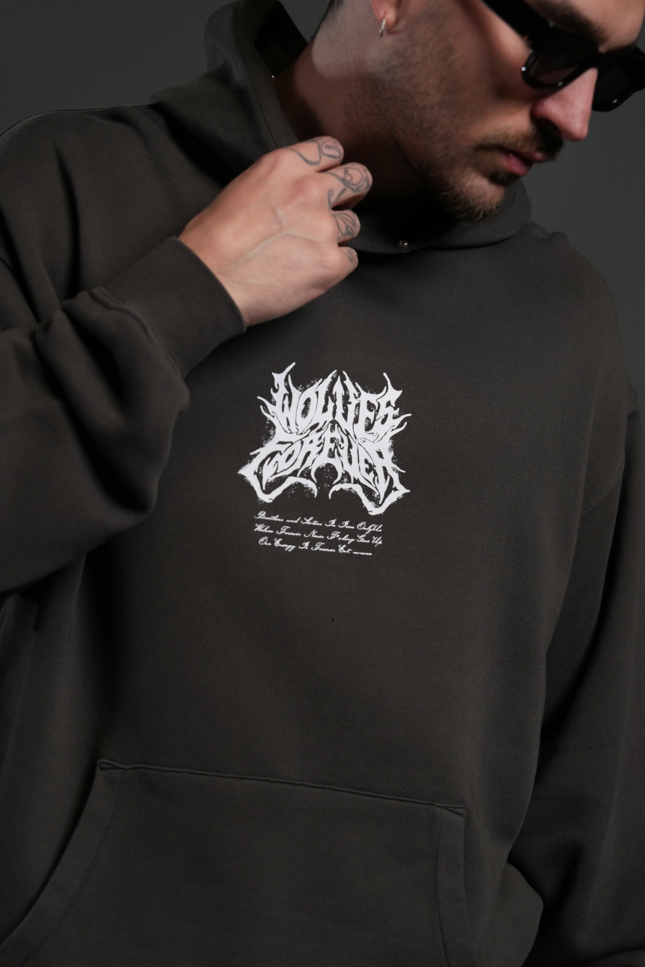 Sheer Loyalty "Pierce" Hoodie in Wolf Gray - Image 6