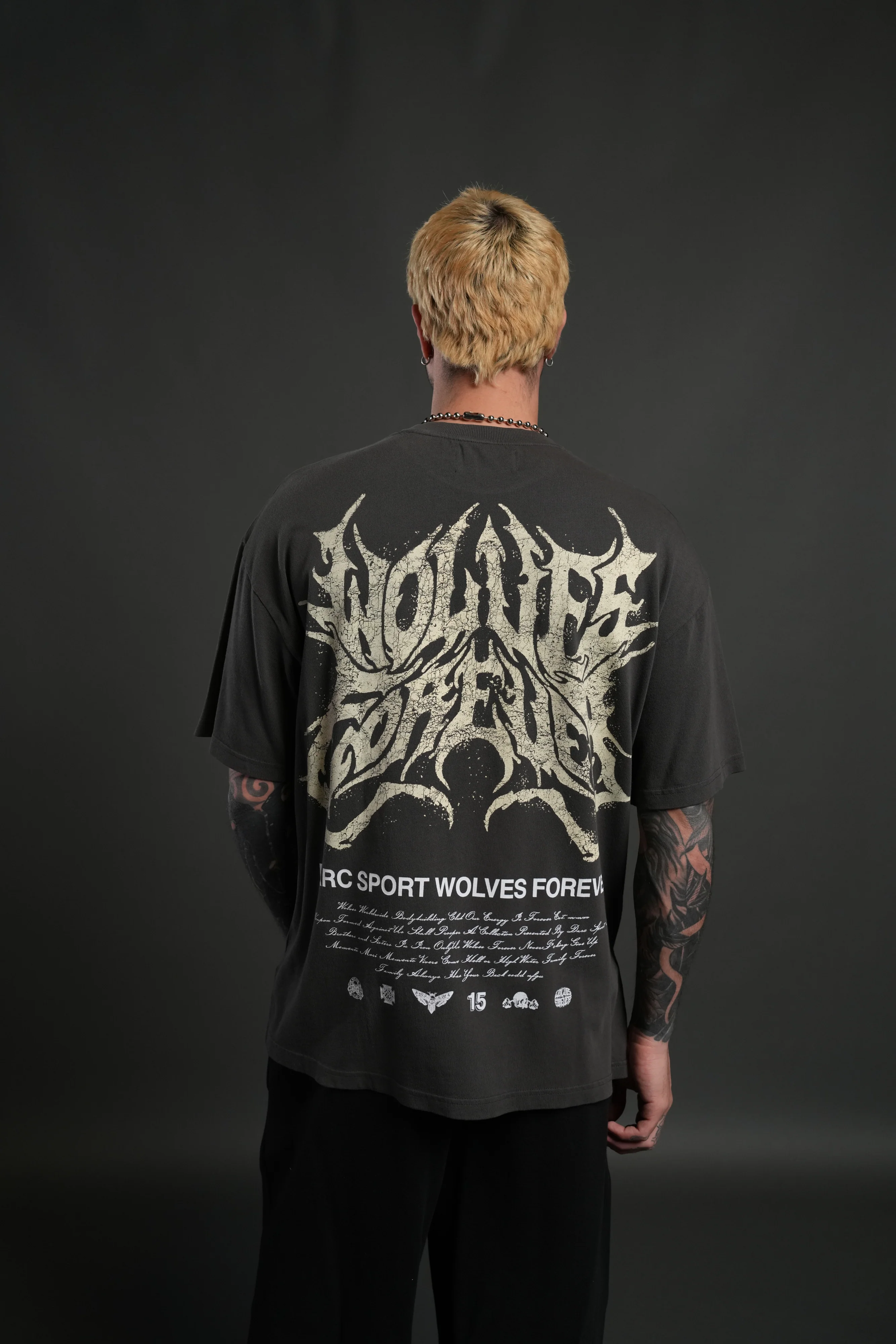 Sheer Loyalty "Premium" Oversized Tee in Wolf Gray - Image 4