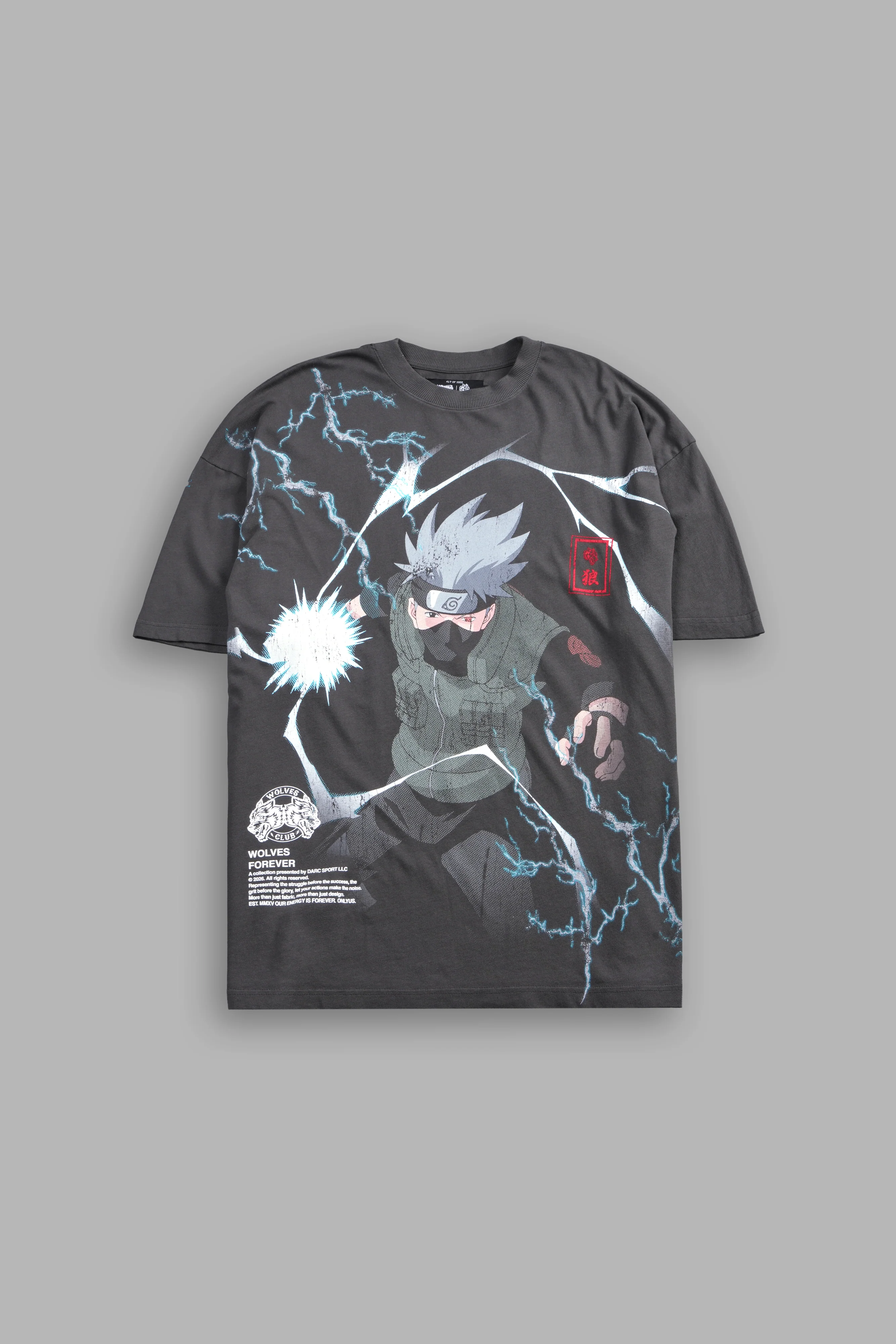 Shinobi Premium Oversized Tee in Wolf Gray