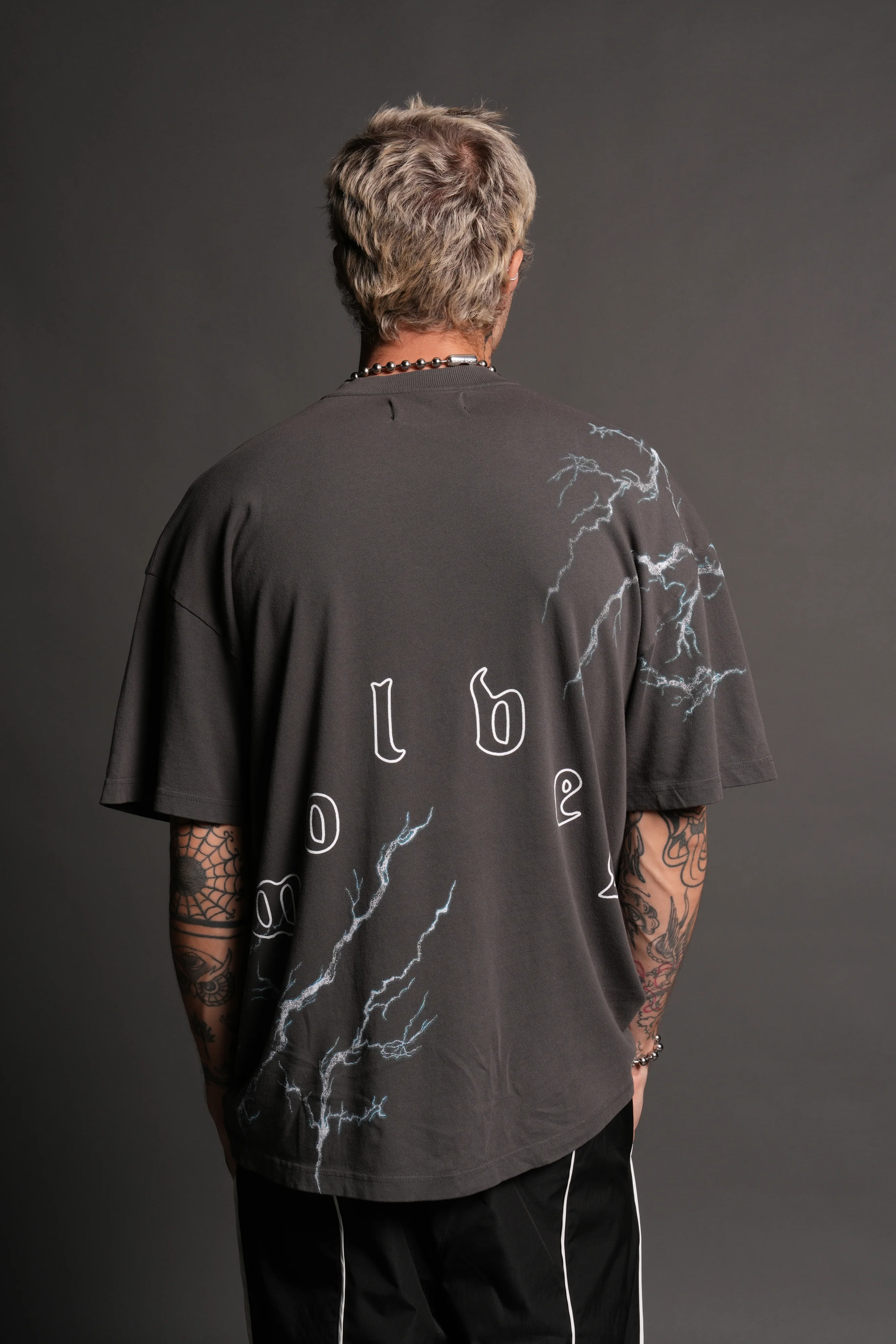 Shinobi Premium Oversized Tee in Wolf Gray - Image 2