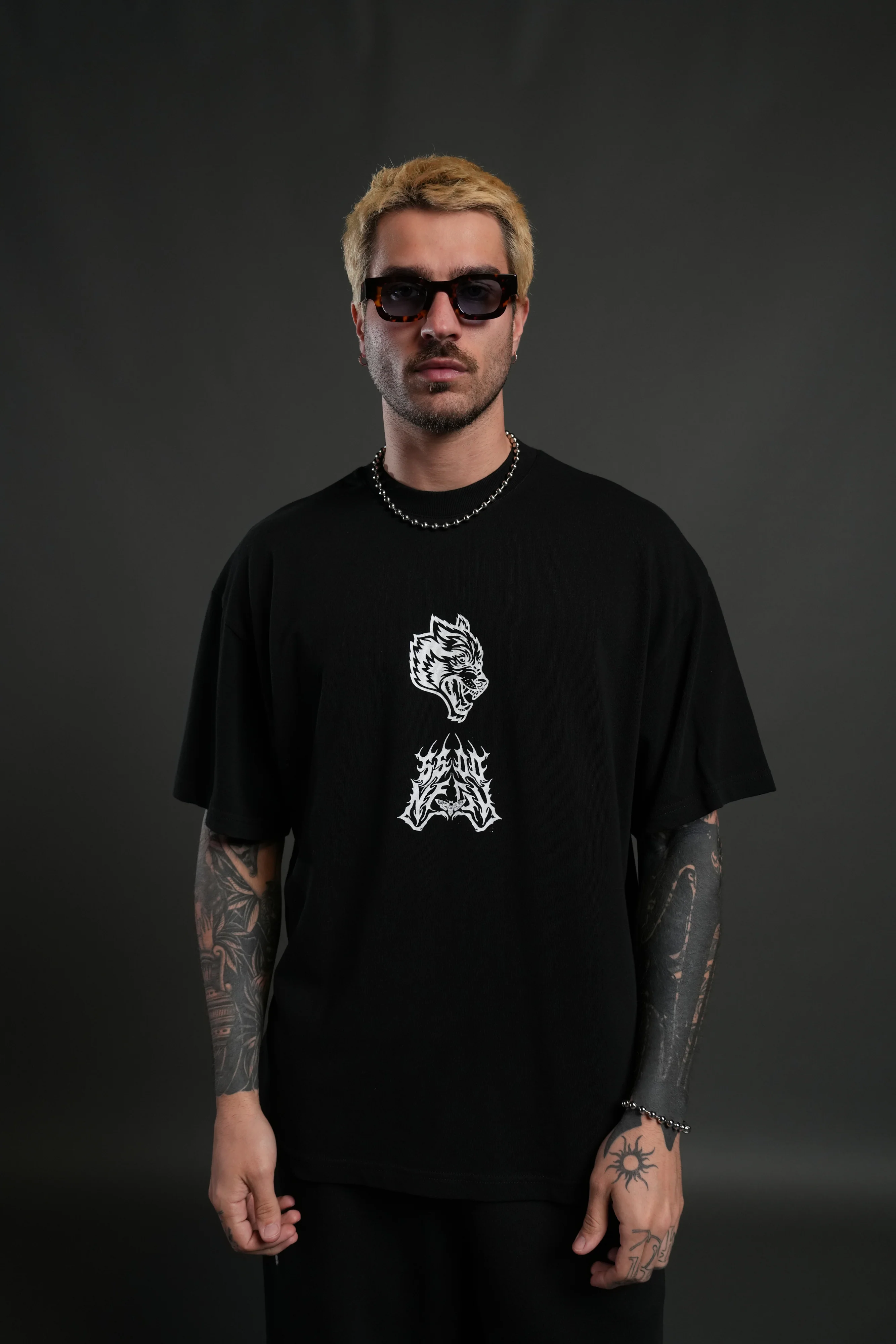 Shonen's Past "Premium" Oversized Tee in Black - Image 2