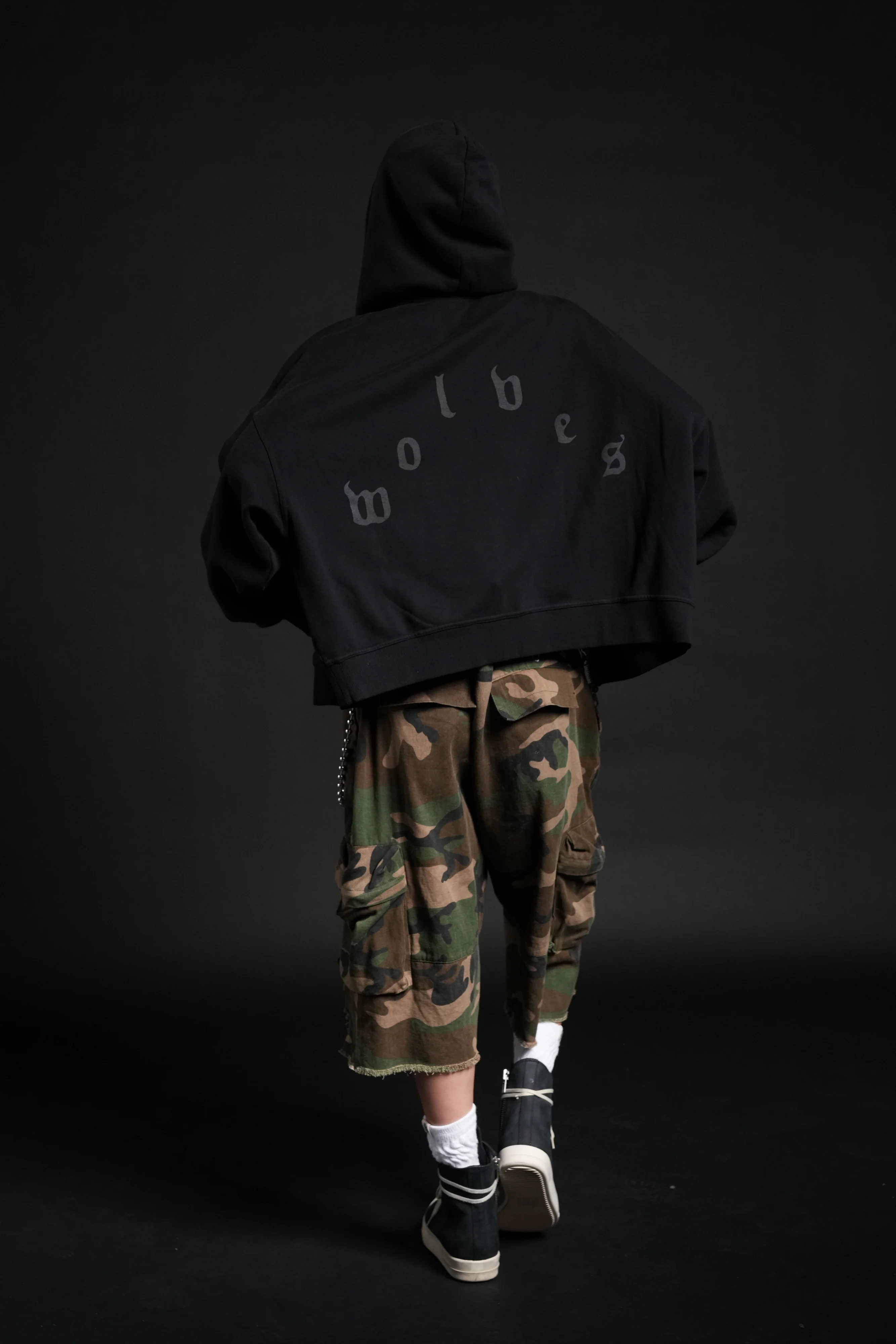 Side Of Power Vex Double Zip Hoodie in Black - Image 13