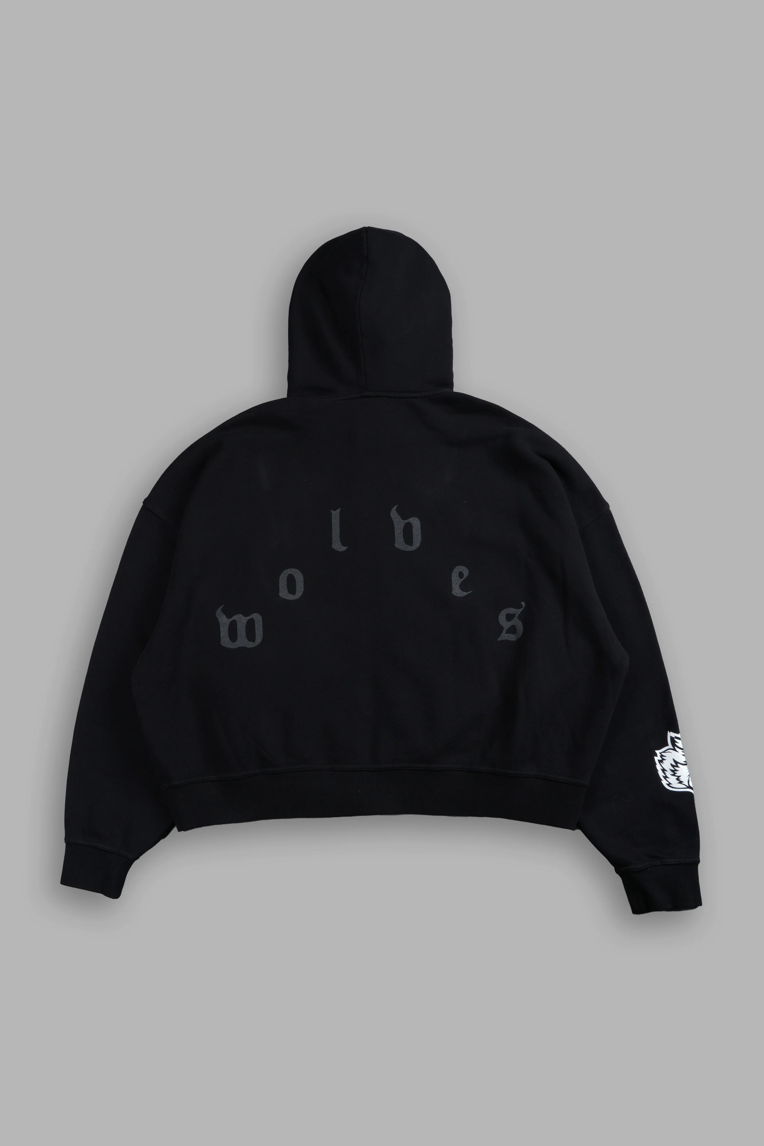 Side Of Power Vex Double Zip Hoodie in Black - Image 3