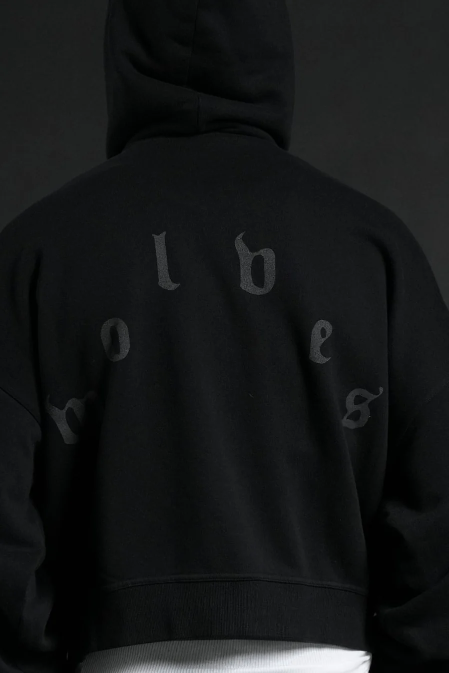 Side Of Power Vex Double Zip Hoodie in Black - Image 9