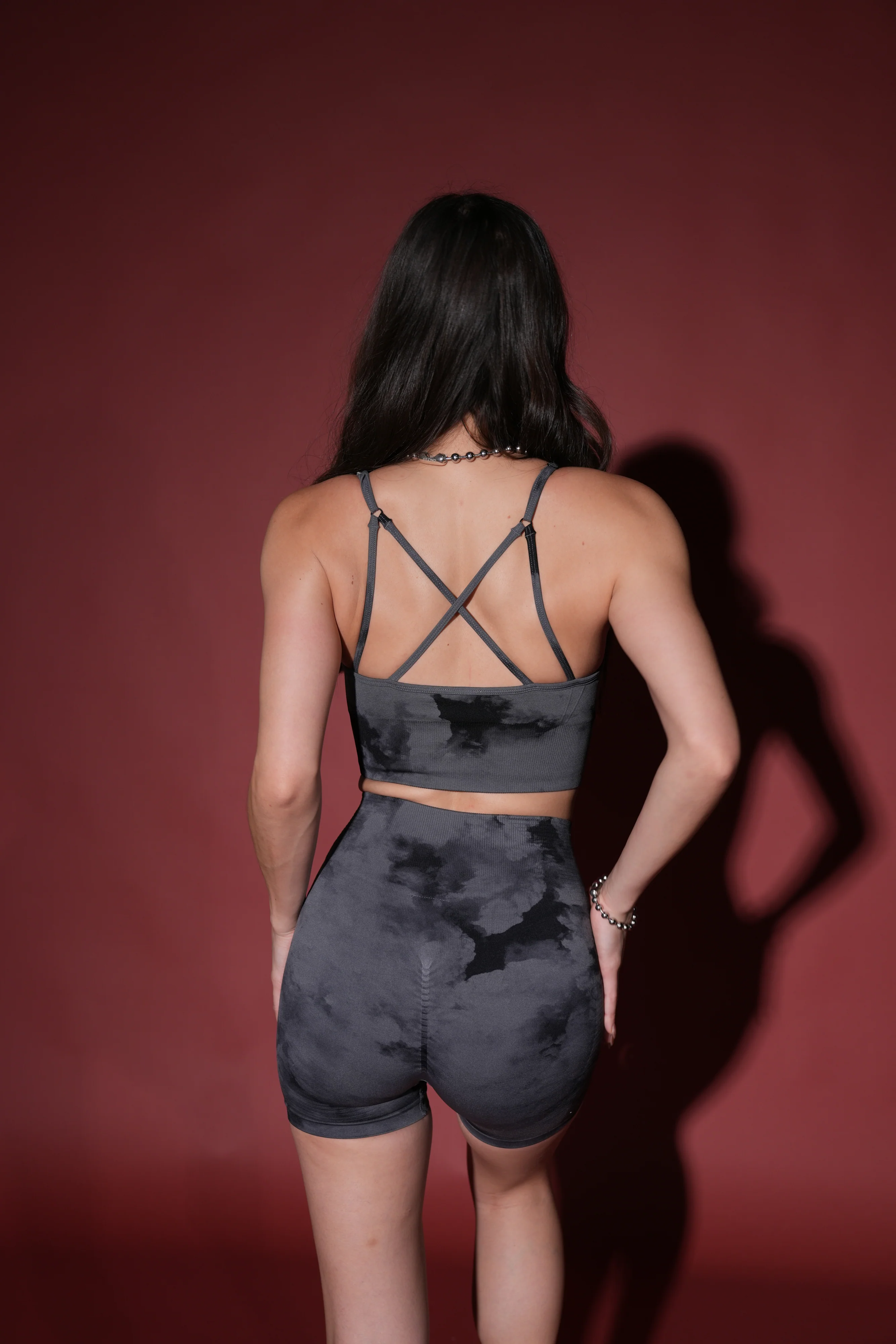 Single "Everson Seamless" Huxley Bra in Black Ghost Clouds - Image 9