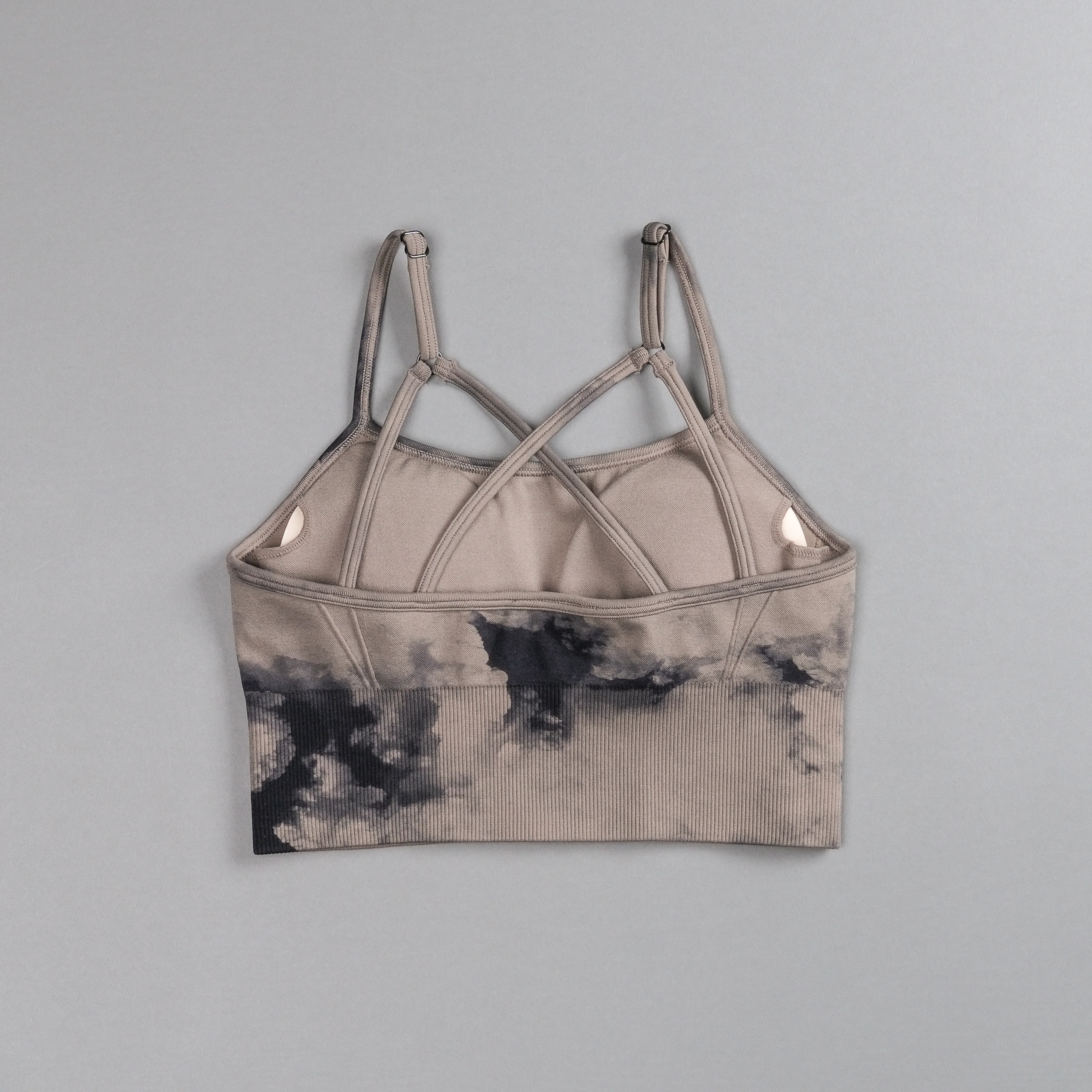 Single "Everson Seamless" Huxley Bra in Taupe Ghost Clouds - Image 4